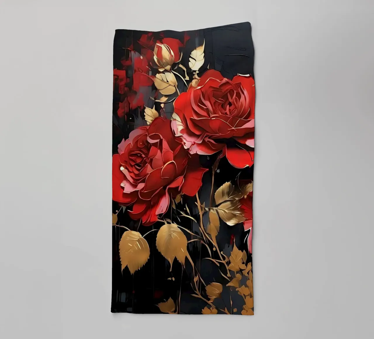 Rosen_gold_rot_2 asciugamano da bagno da Farb- und Blütenzauber by LK