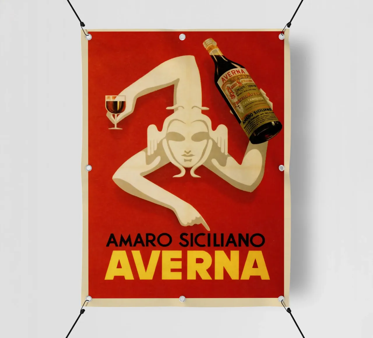 Amaro Siciliano Averna Poster telo in pvc da Neeraprint