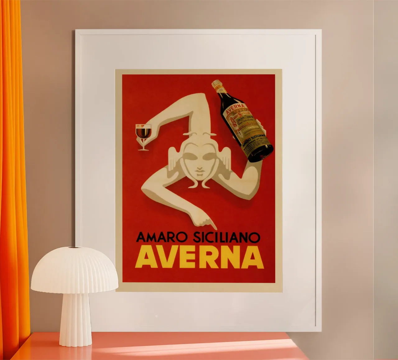 Amaro Siciliano Averna Poster poster da Neeraprint