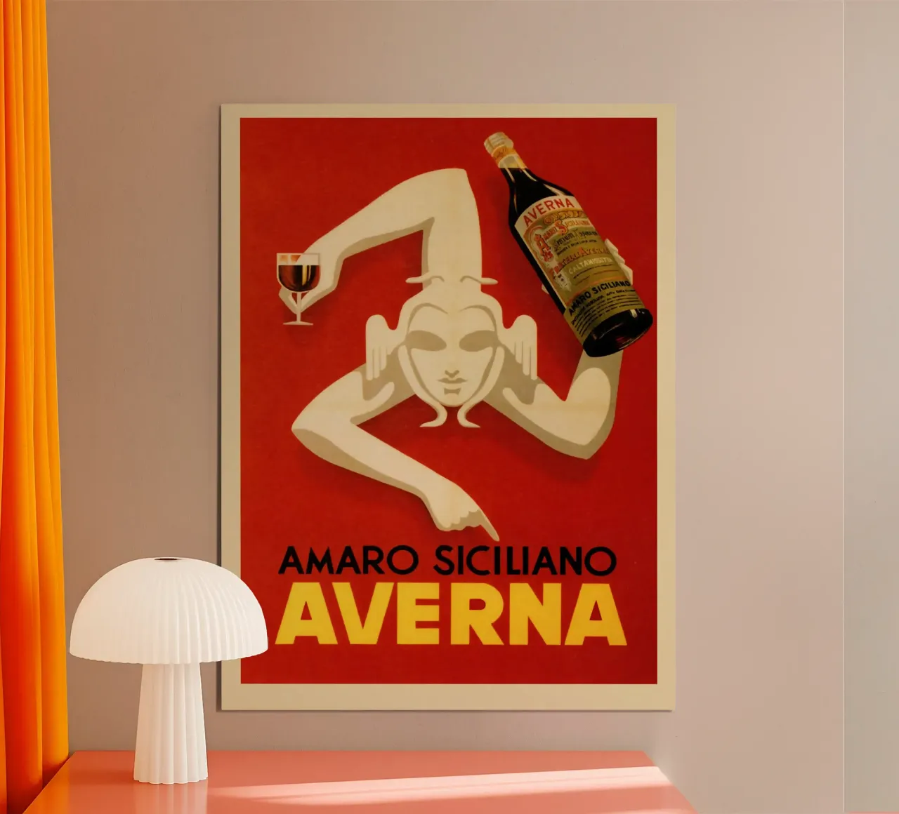 Amaro Siciliano Averna Poster poster da Neeraprint