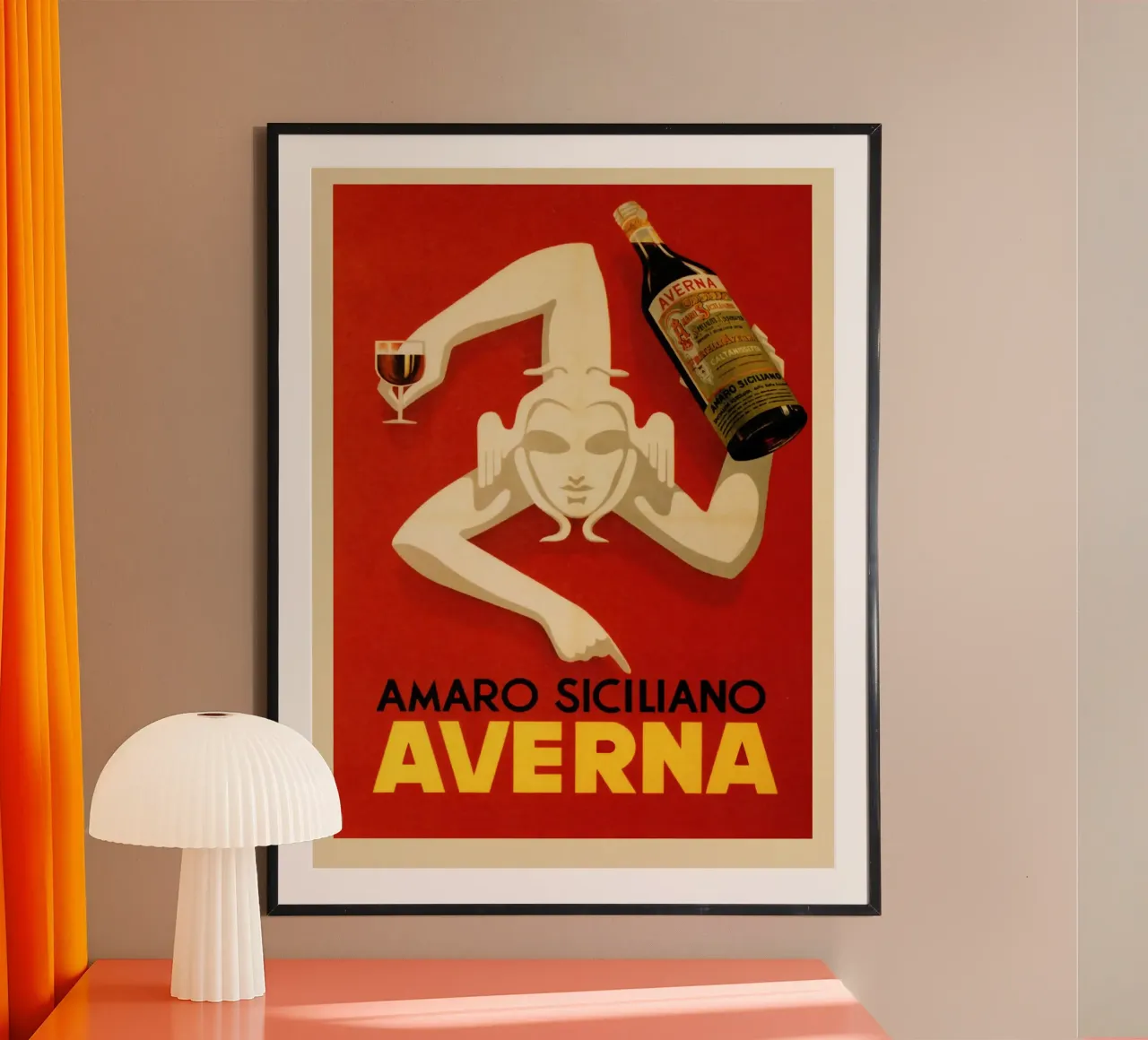 Amaro Siciliano Averna Poster poster da Neeraprint