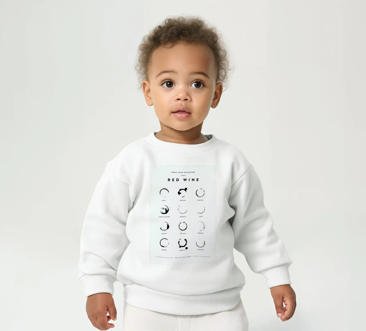 Wine Chart baby sweatshirt van daylight design studio
