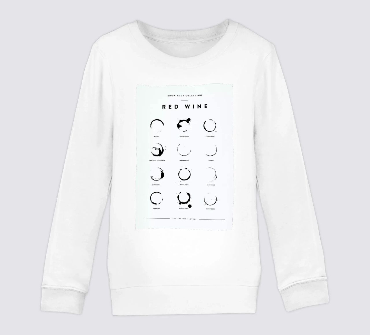 Wine Chart felpa bambino da daylight design studio