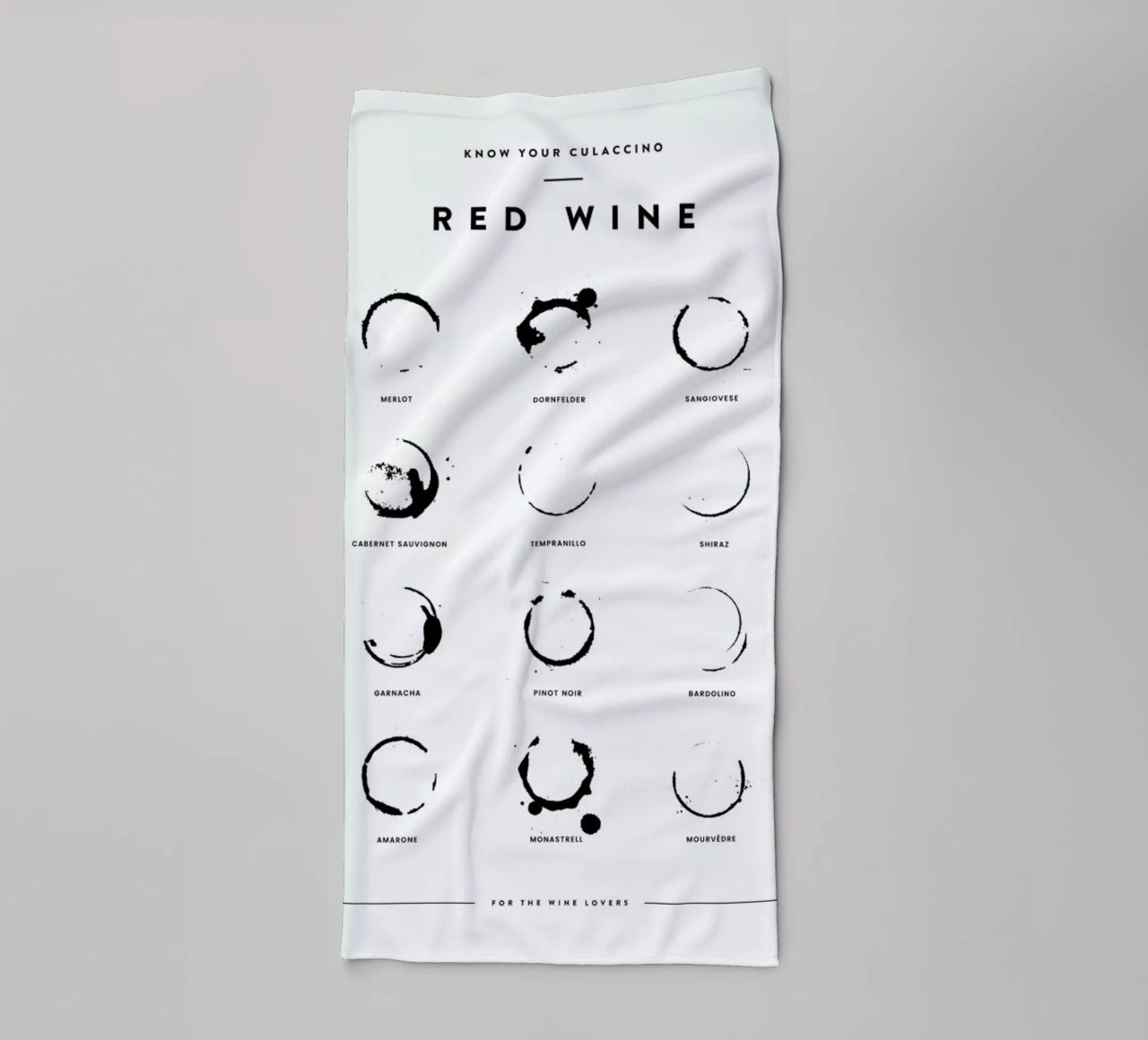 Wine Chart asciugamano da bagno da daylight design studio
