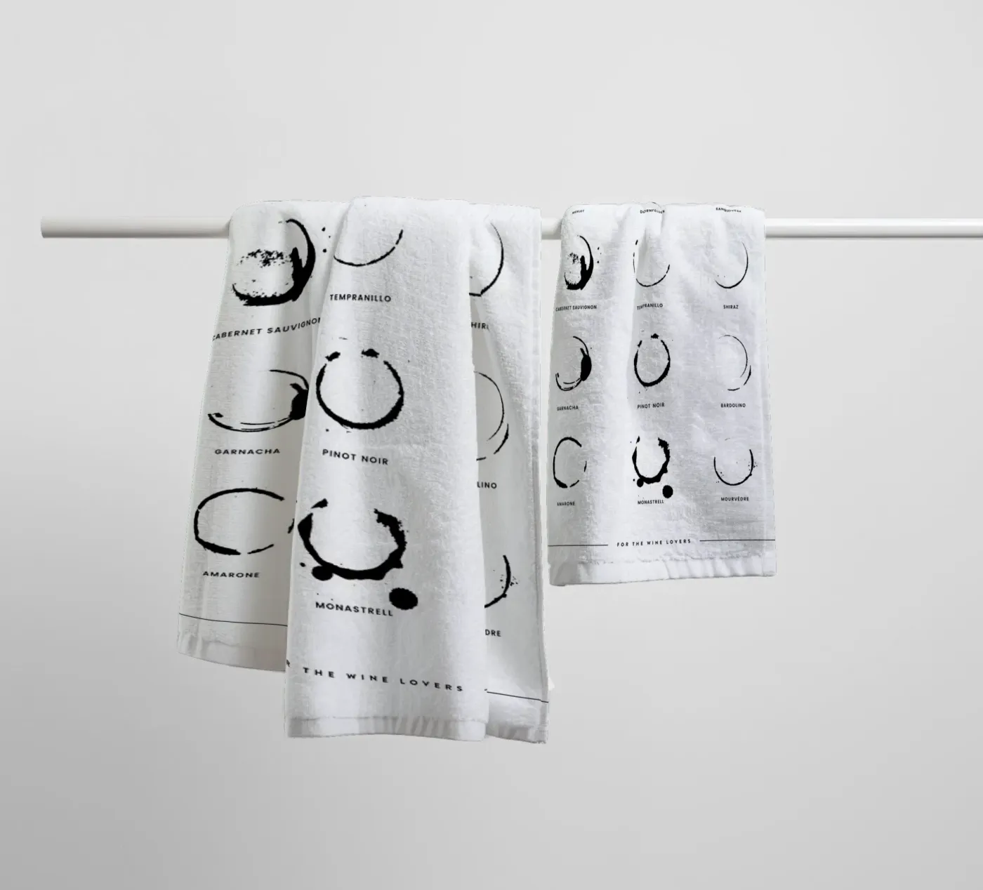 Wine Chart towel by daylight design studio