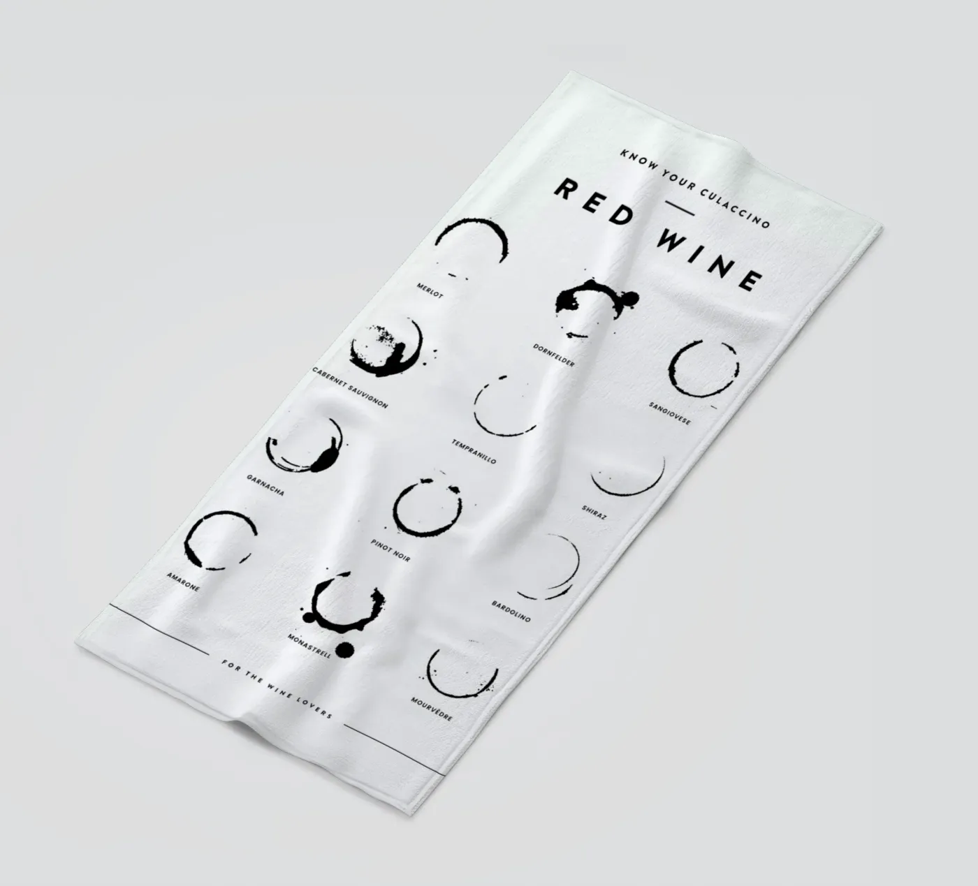 Wine Chart serviette de plage de daylight design studio