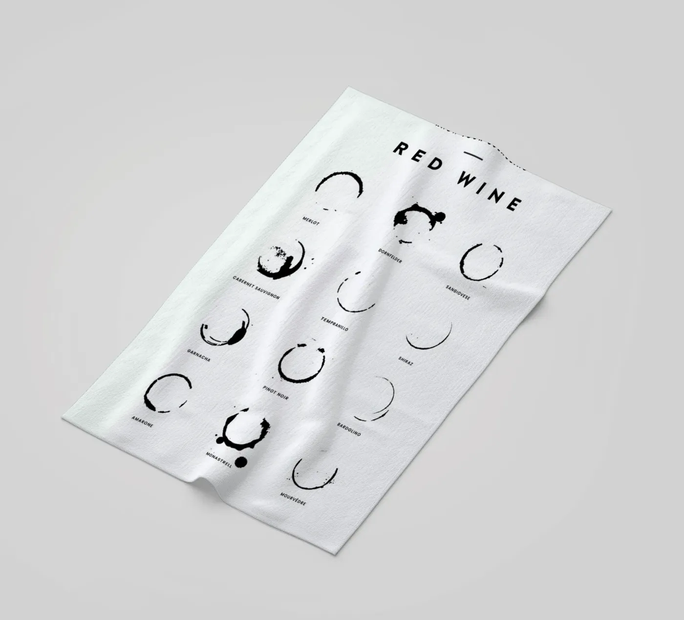 Wine Chart serviette de plage de daylight design studio