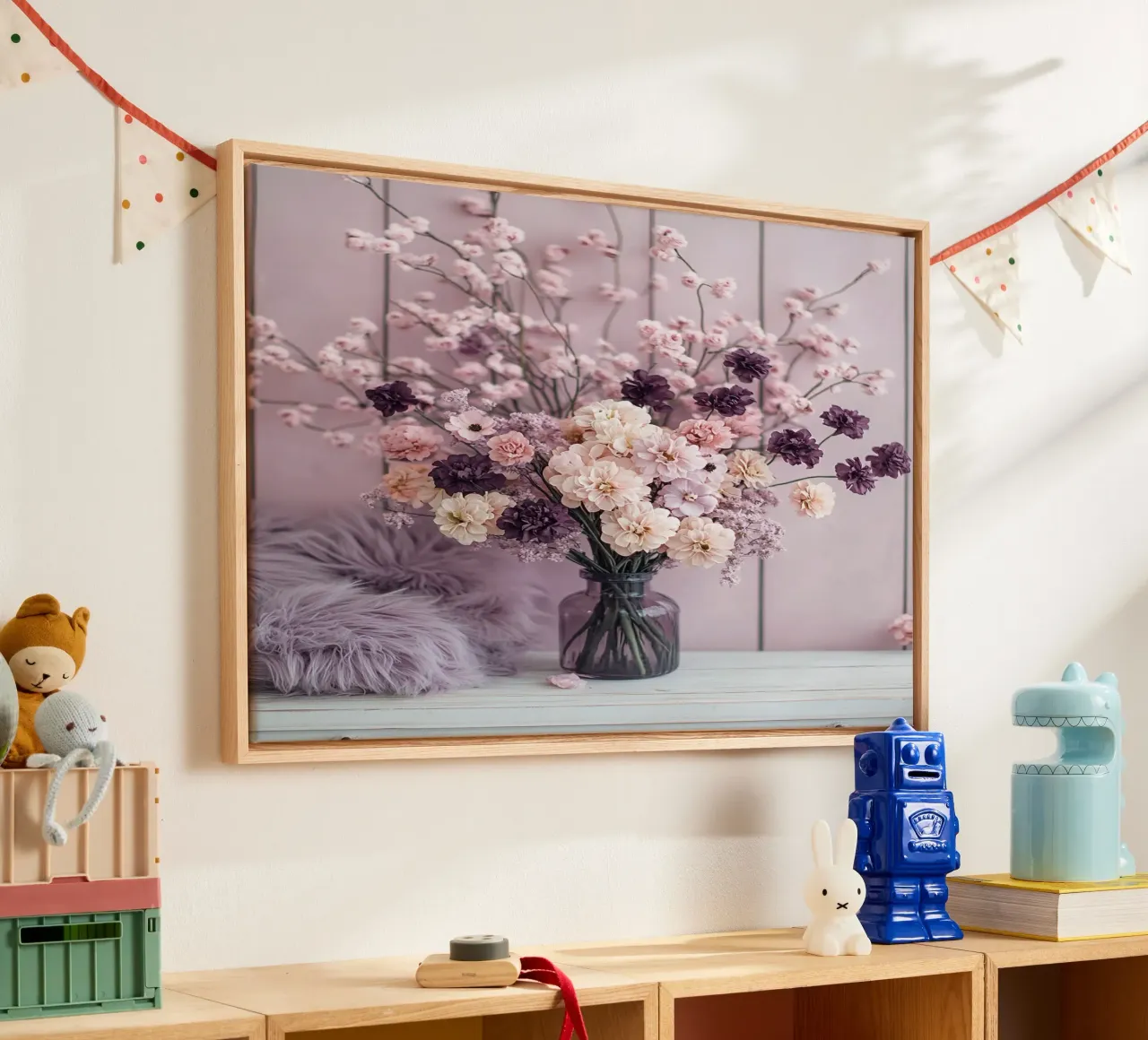 Reverie lilla tela con Cornice a cassetta da PhotoVibe Decor
