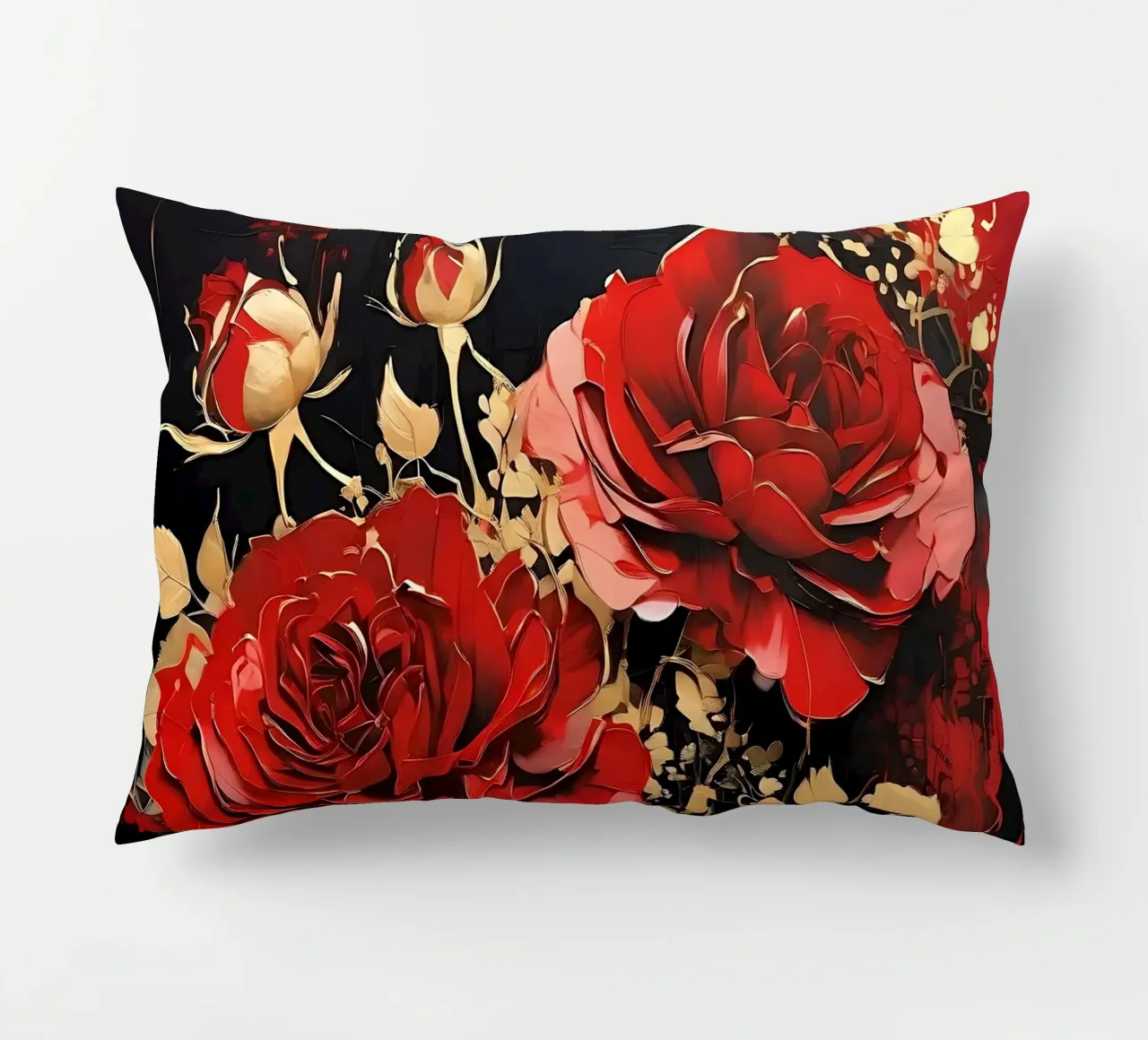 Rosen_gold_rot_3 cuscino da Farb- und Blütenzauber by LK
