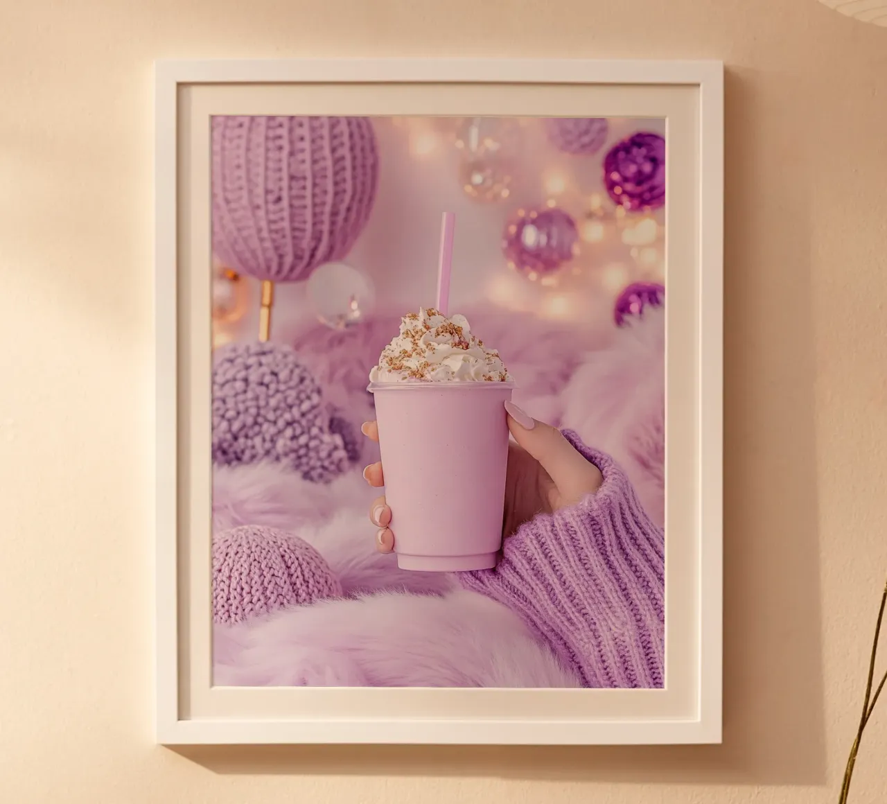 Reverie lilla poster con telaio in alluminio da PhotoVibe Decor