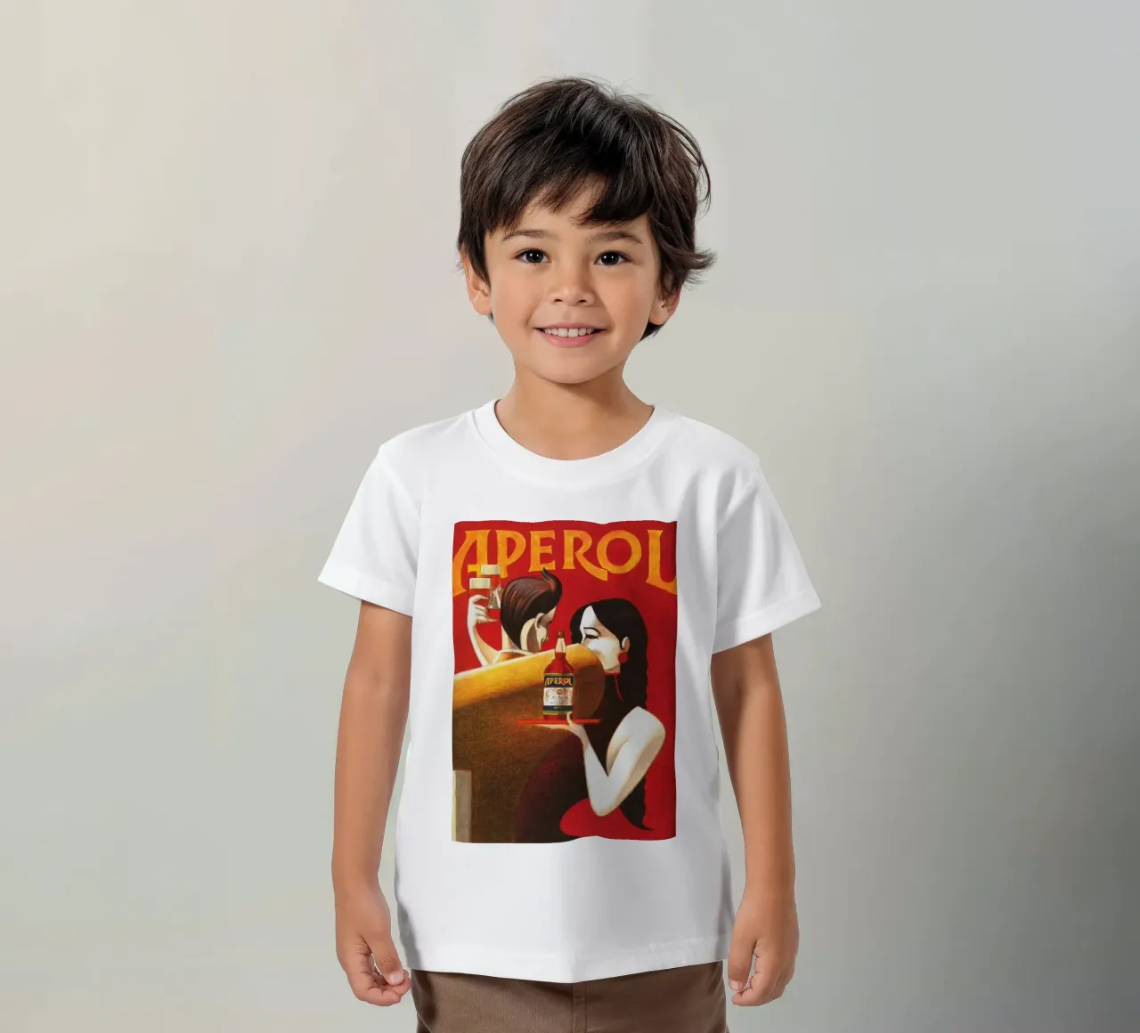 Aperol Vintage Poster kids t-shirt by Neeraprint