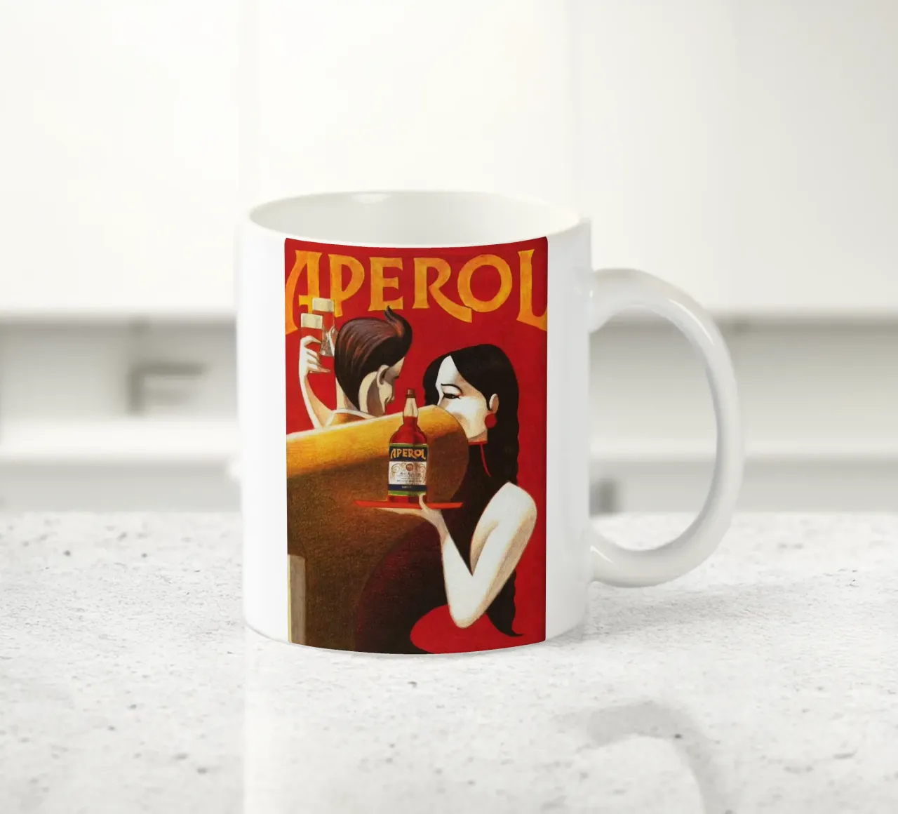 Poster d'epoca Aperol tazza in ceramica da Neeraprint