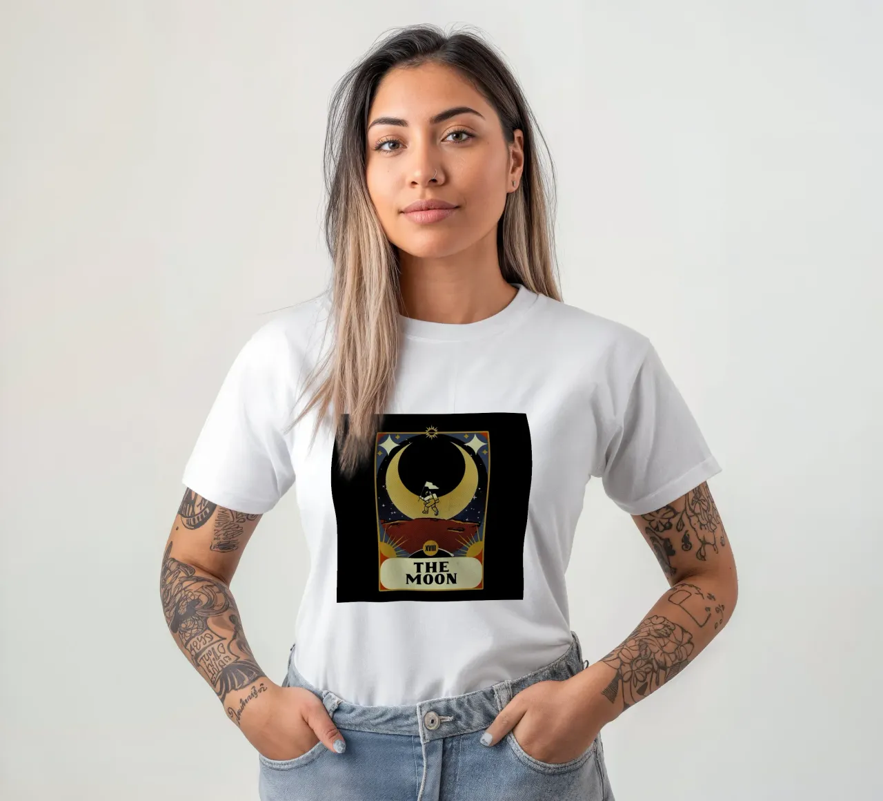 Astronaut Tarot Moon t-shirt da Tobe Fonseca