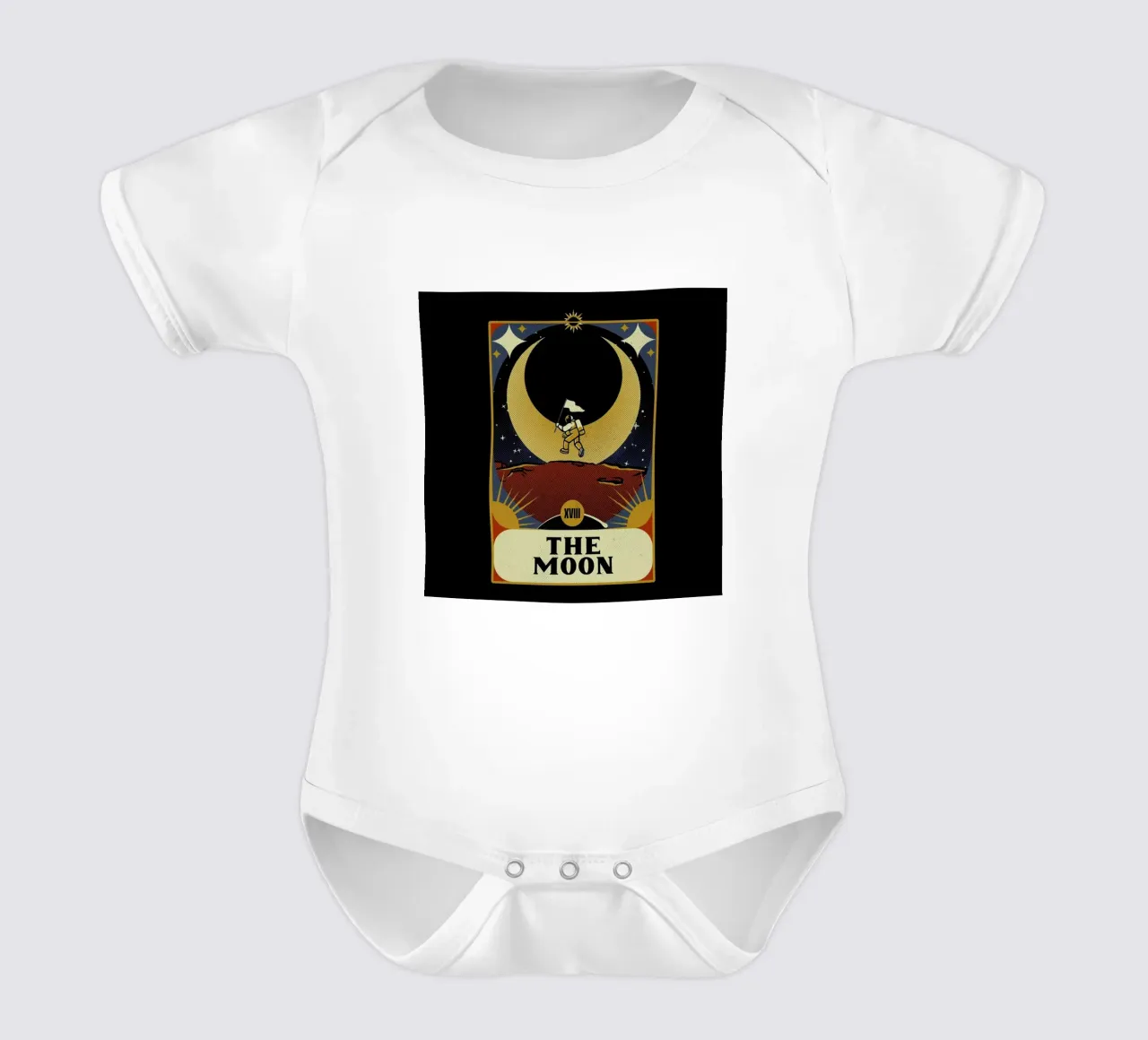 Astronaut Tarot Moon babyrompertje korte mouwen van Tobe Fonseca
