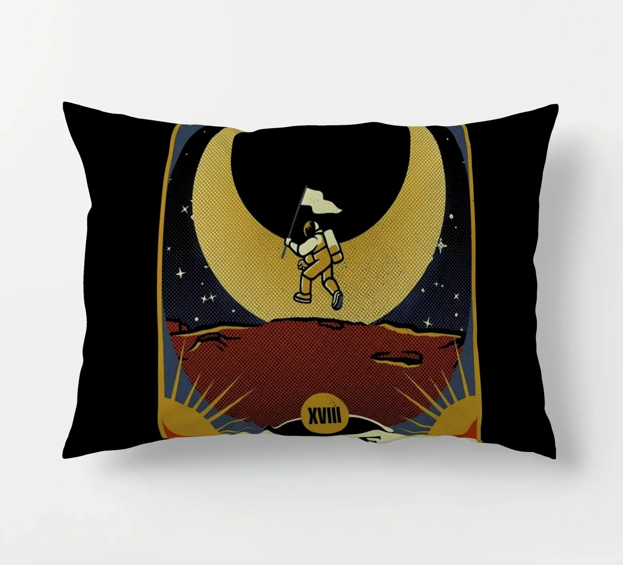 Astronaut Tarot Moon decorative cushion by Tobe Fonseca