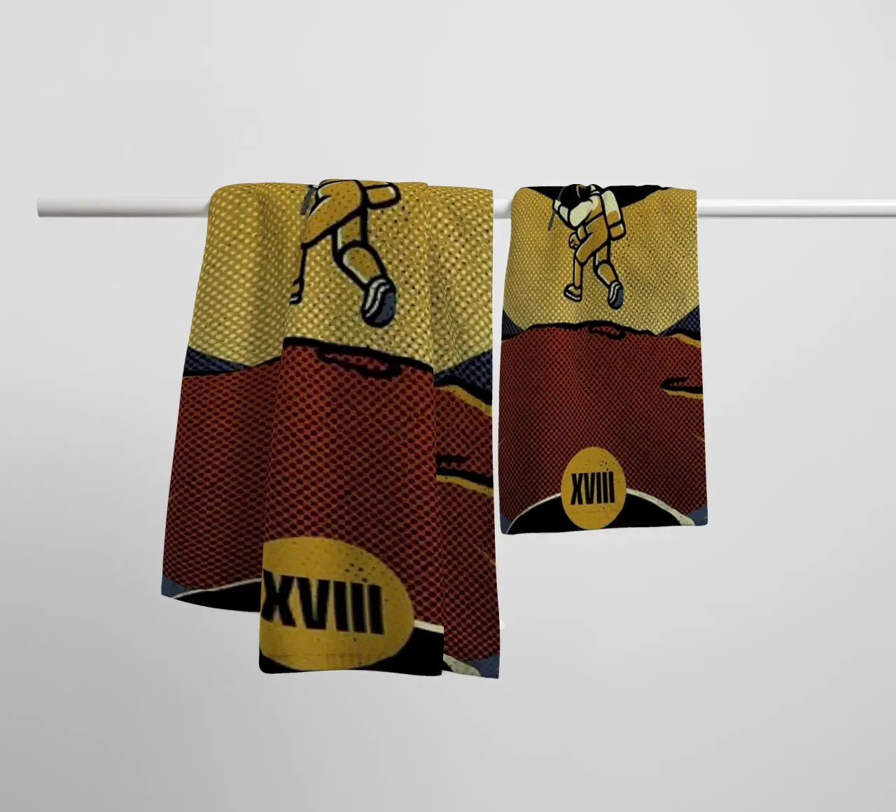 Astronaut Tarot Moon towel by Tobe Fonseca