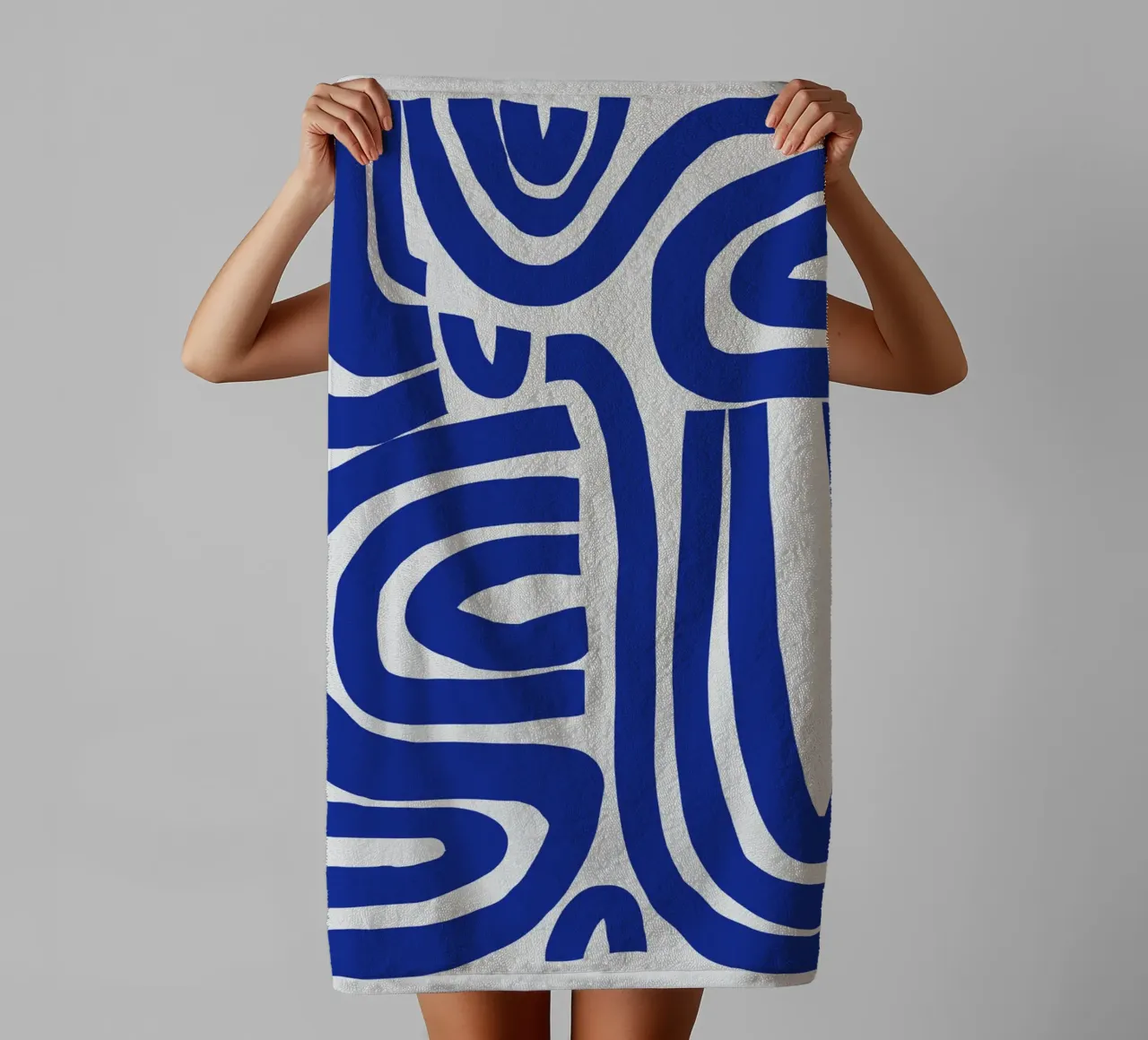 S & U blue towel by Little Dean