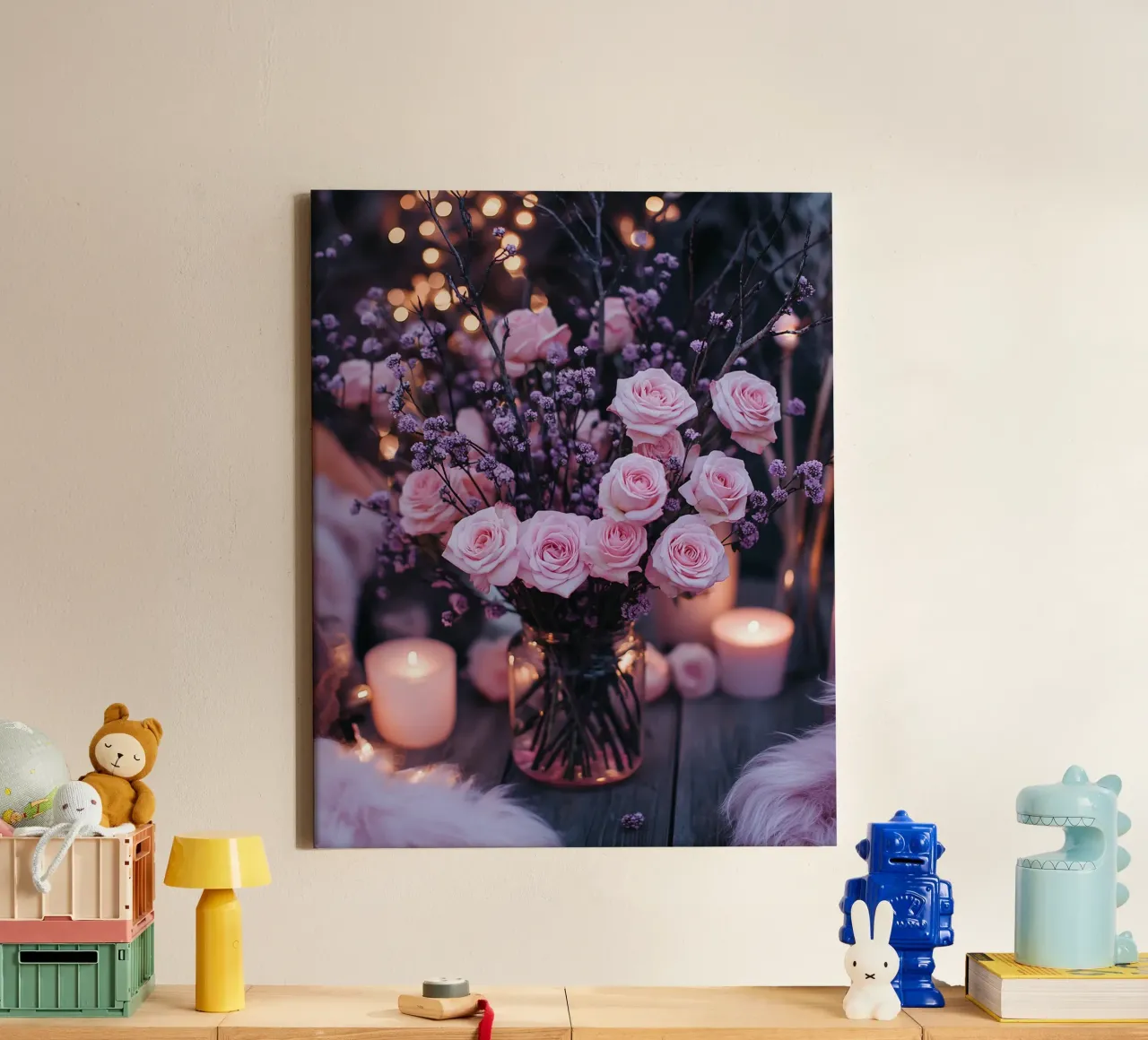 Lilac Reverie canvas with Floater frame by PhotoVibe Decor