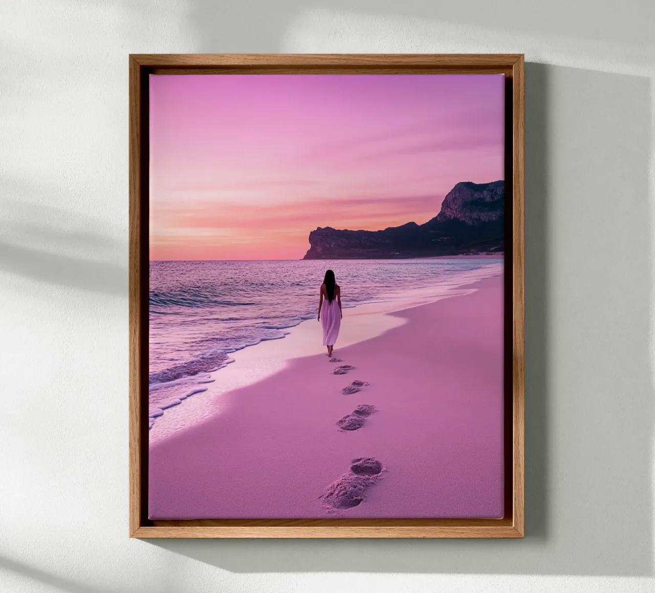 Reverie lilla tela con Cornice a cassetta da PhotoVibe Decor