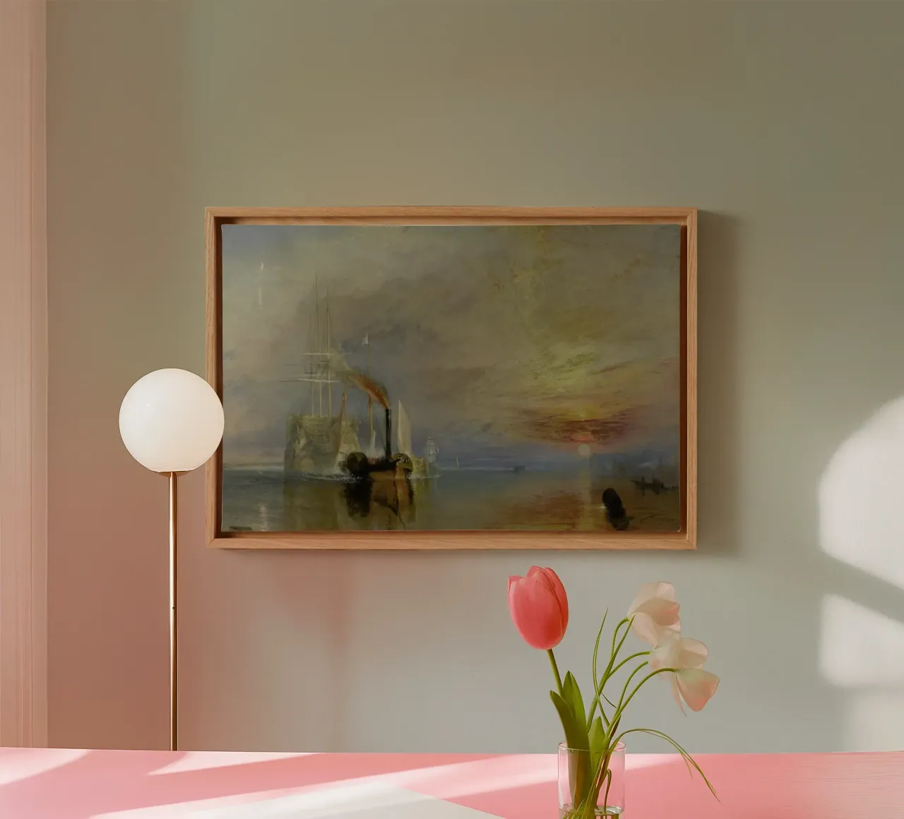 Turner - The Fighting Temeraire tela con Cornice a cassetta da Vintage by JUNIQE