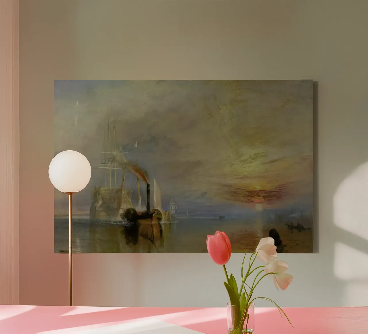 Turner - The Fighting Temeraire tela con Cornice a cassetta da Vintage by JUNIQE