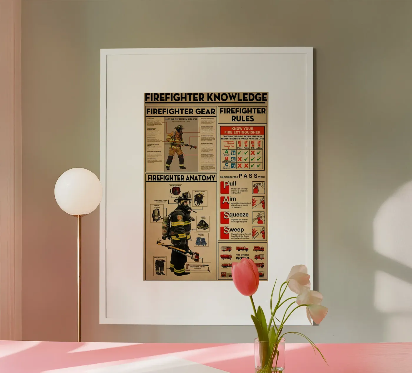 Firefighter Gear Knowledge poster by Maritiknowled