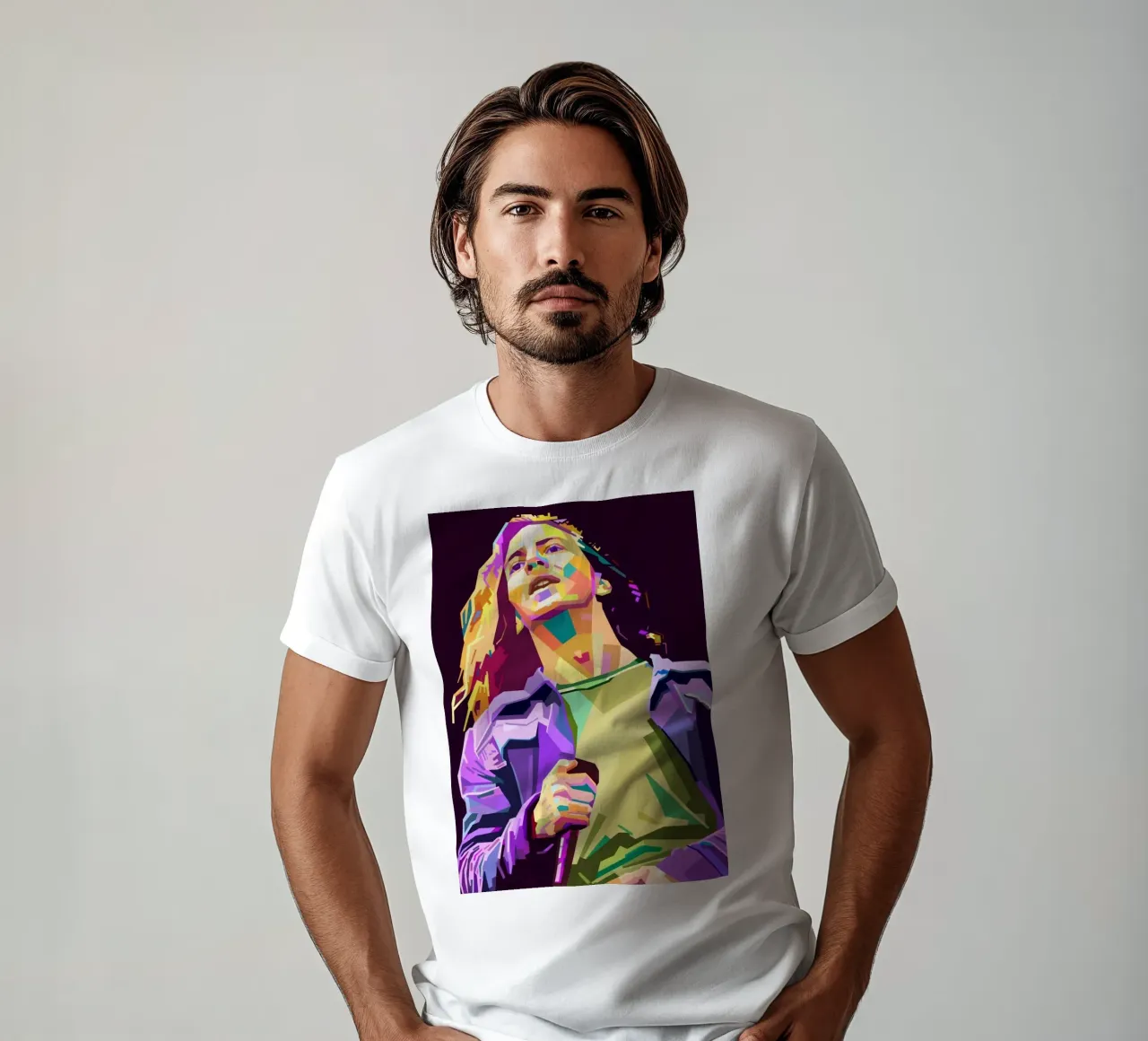 Eddie Vedder pop art portrait t-shirt da Hantamrata