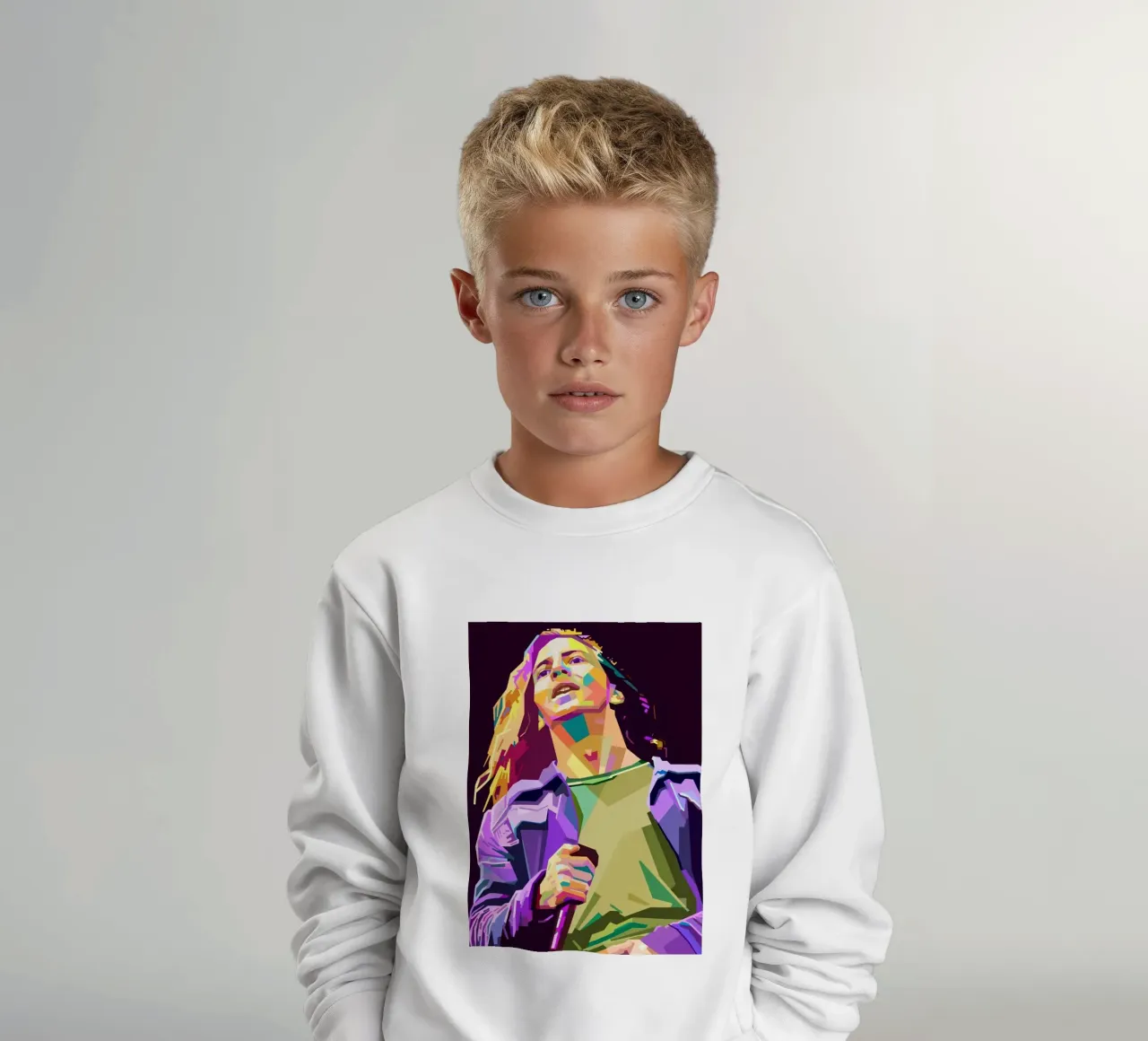 Eddie Vedder pop art portrait felpa bambino da Hantamrata