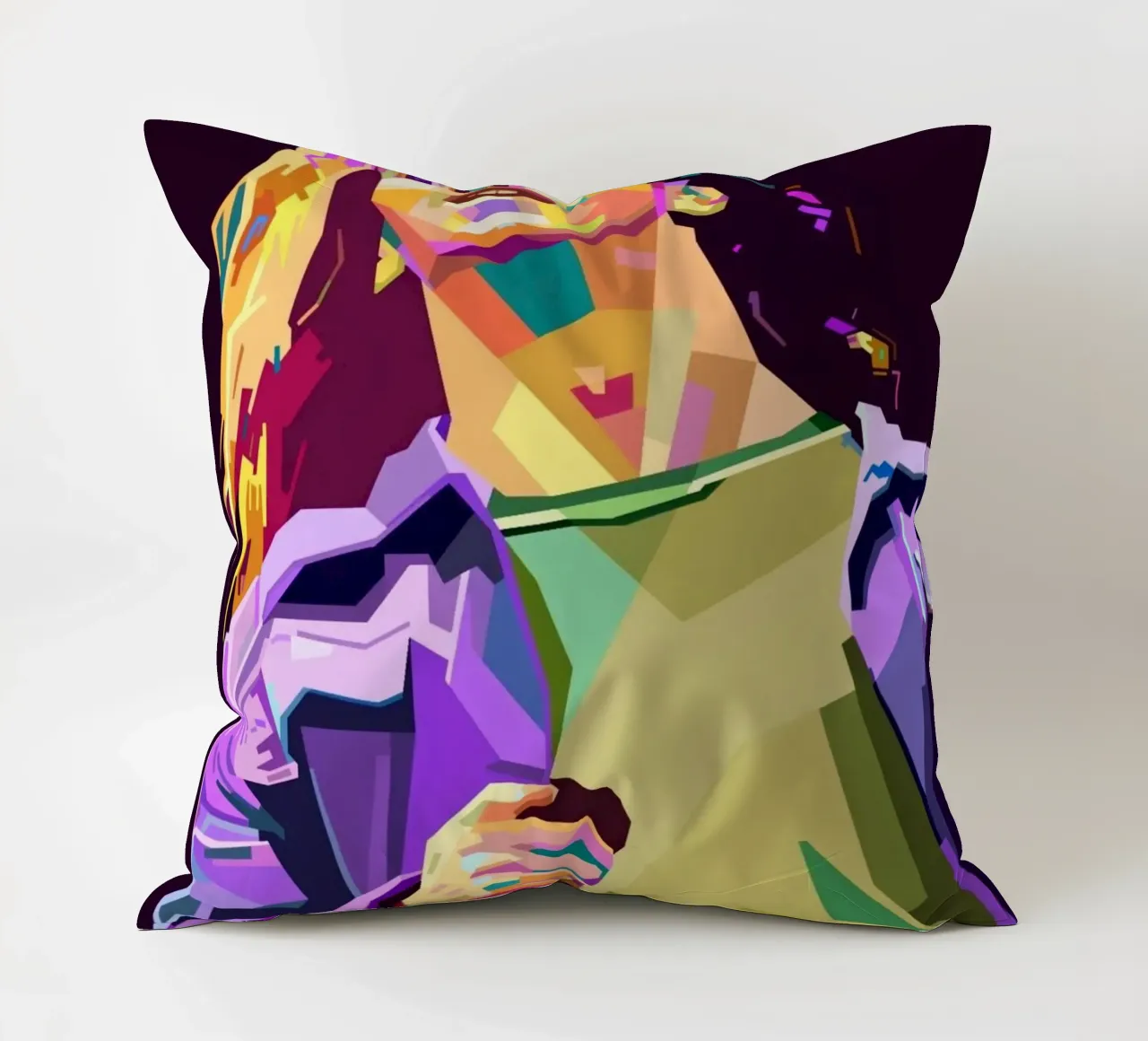 Eddie Vedder pop art portrait cuscino da Hantamrata
