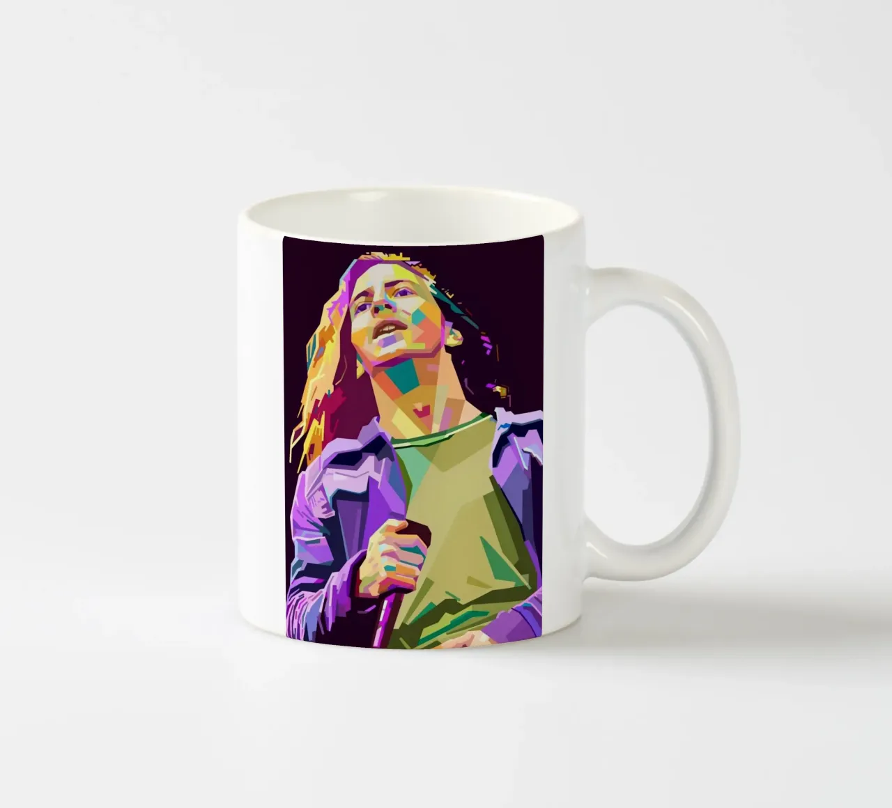 Eddie Vedder pop art portrait tazza in ceramica da Hantamrata