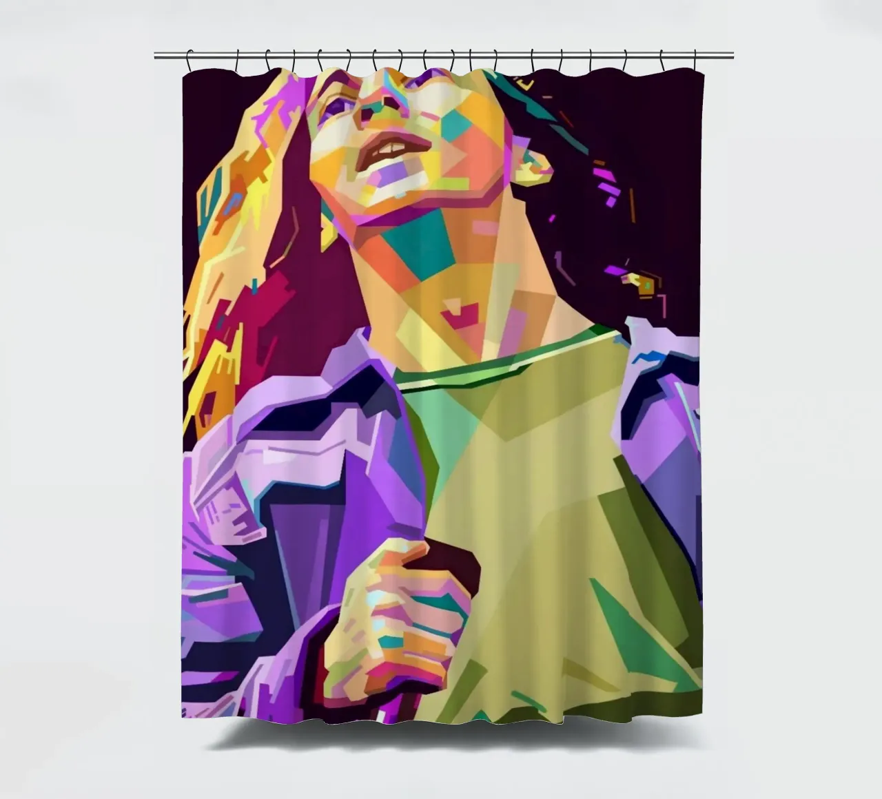 Eddie Vedder pop art portrait rideau de douche de Hantamrata