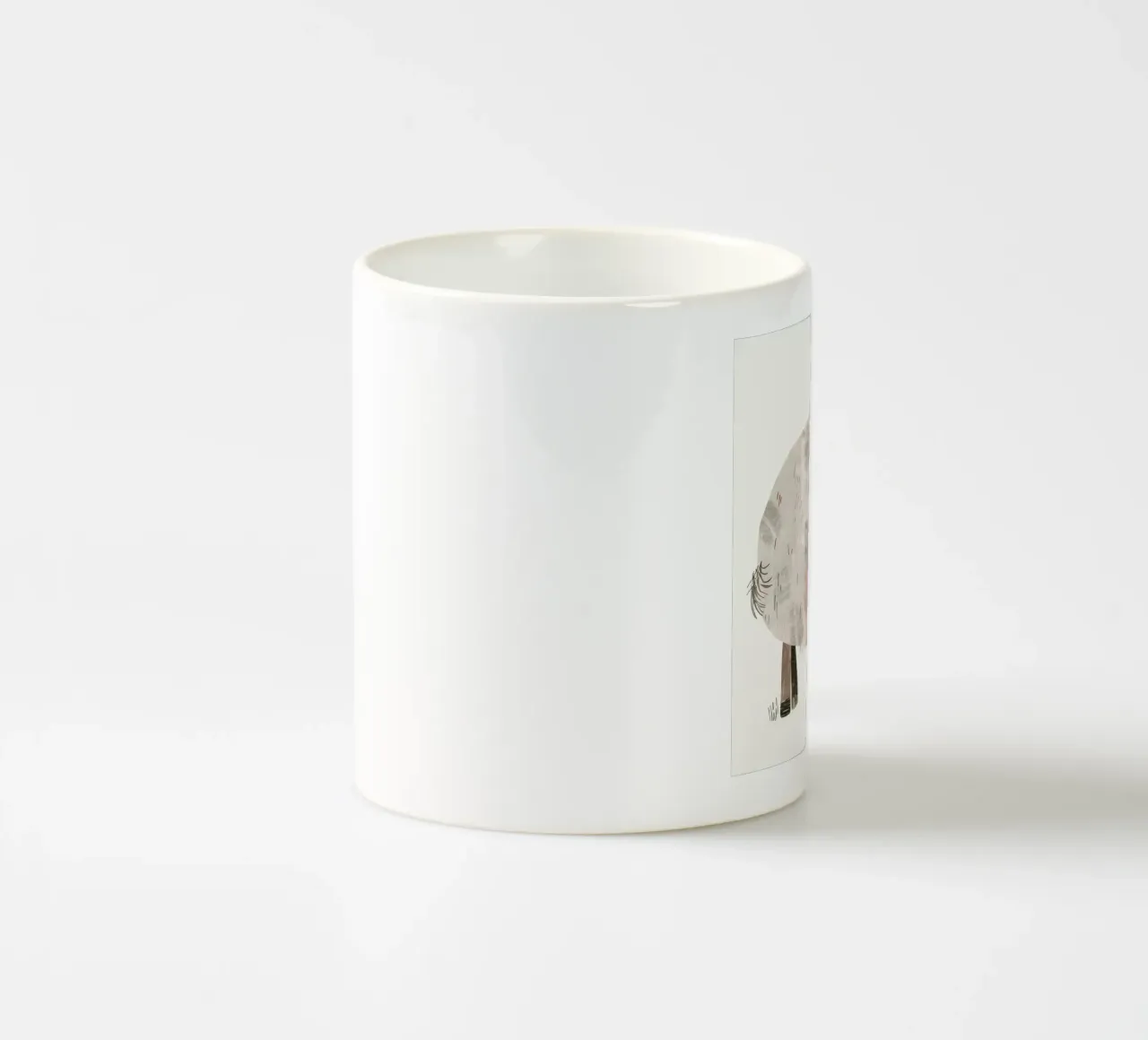 Illustrazione di uno yak con grandi corna tazza in ceramica da DesignDoodle