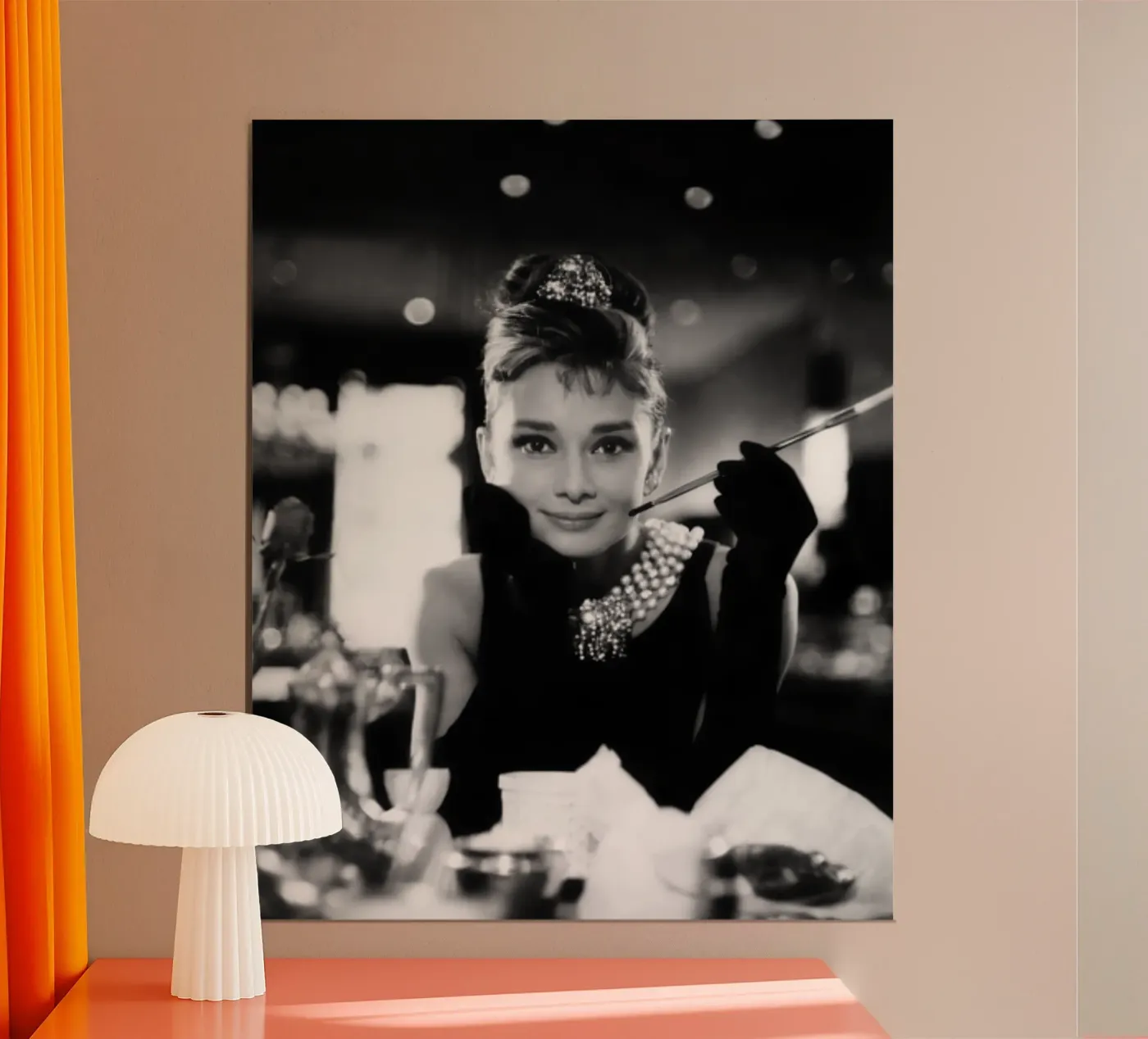 Audrey Breakfast poster by Lorraine Mooore