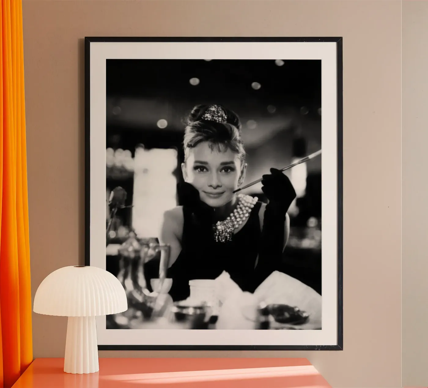 Audrey Breakfast poster by Lorraine Mooore