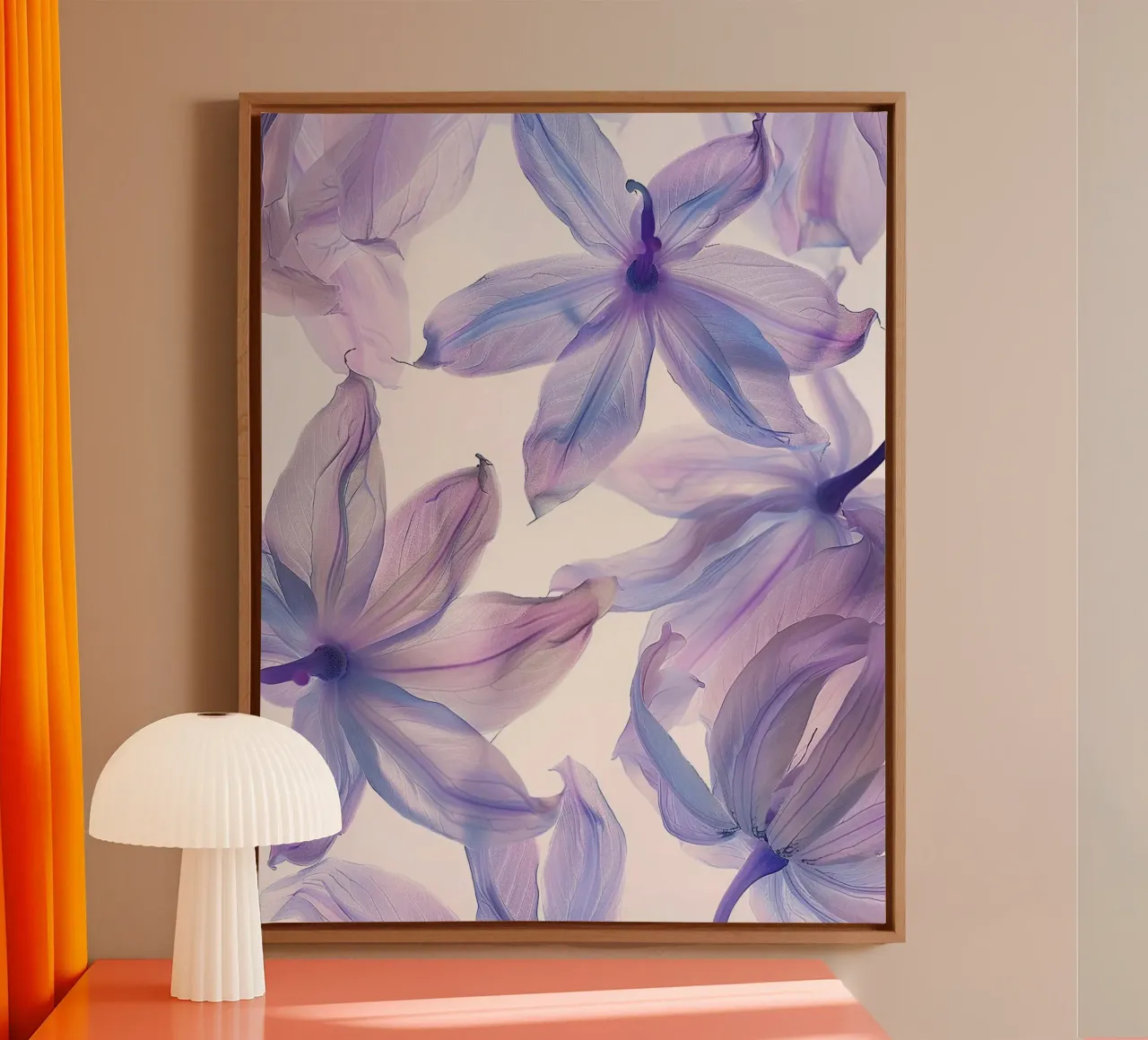 Floating Botanica canvas with Floater frame by PhotoVibe Decor