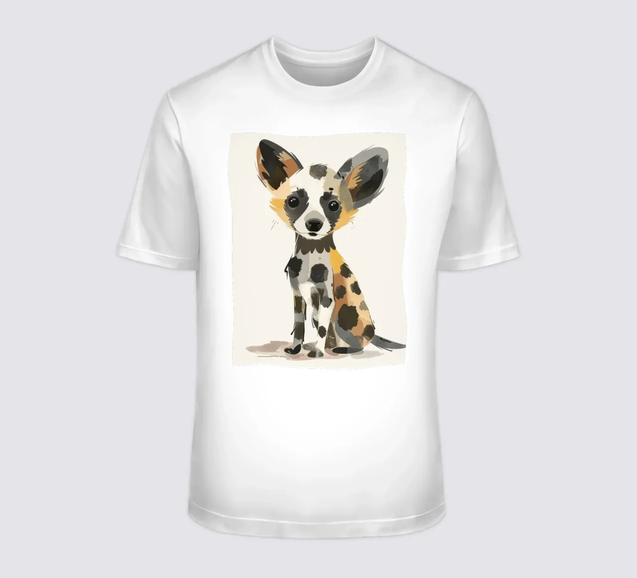 Illustrazione di un cucciolo di cane selvatico africano t-shirt da DesignDoodle