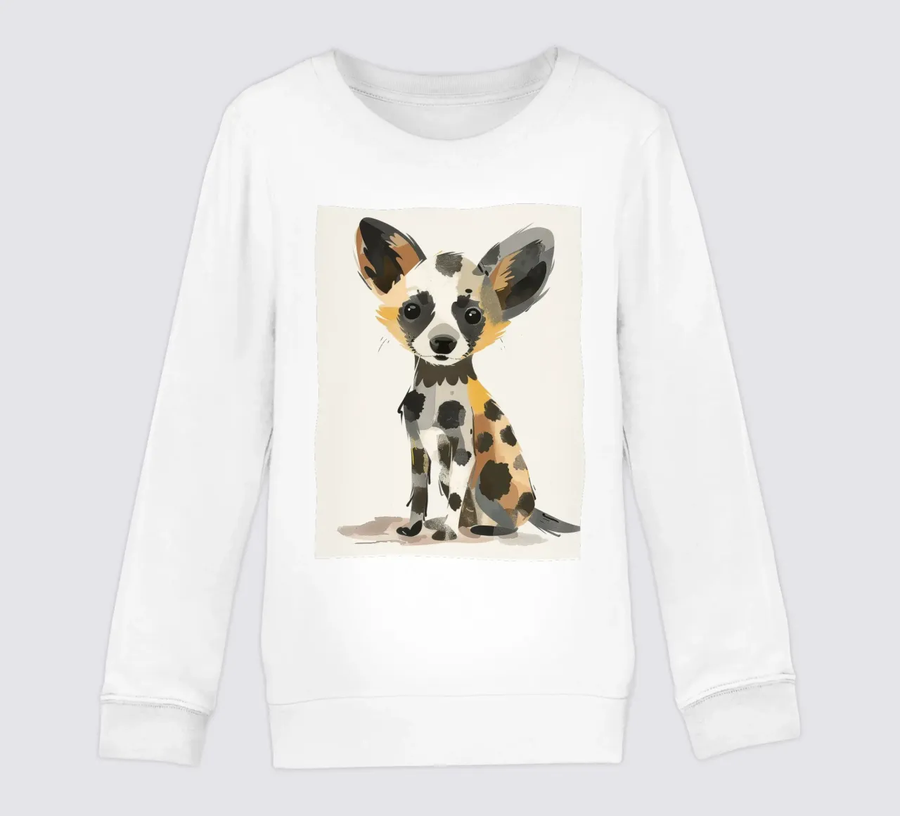 Illustrazione di un cucciolo di cane selvatico africano felpa bambino da DesignDoodle