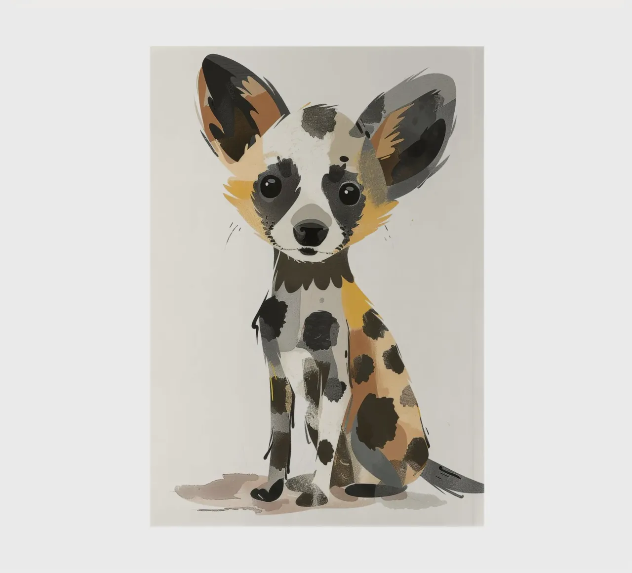Illustration of an African Wild Dog Puppy notebook by DesignDoodle