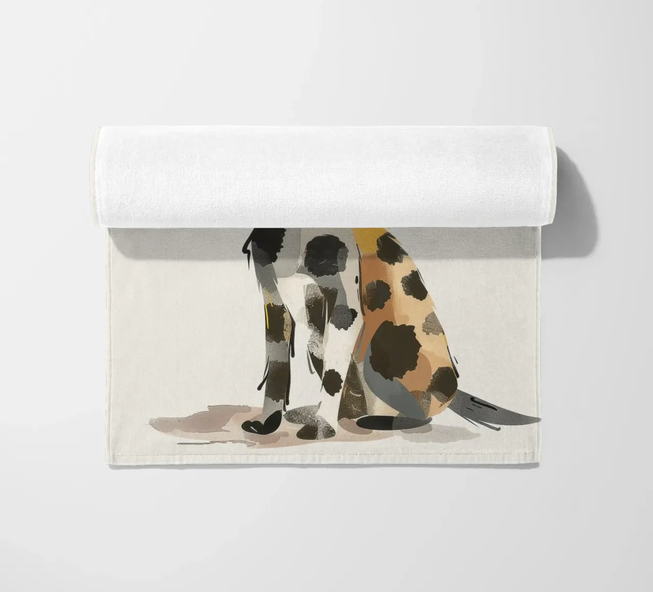 Illustrazione di un cucciolo di cane selvatico africano telo mare da DesignDoodle
