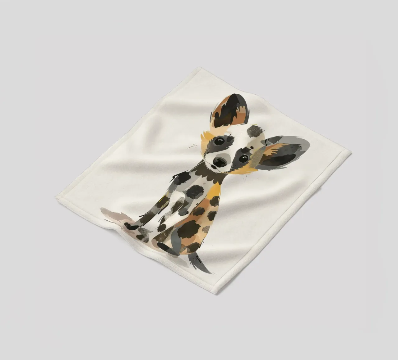 Illustrazione di un cucciolo di cane selvatico africano coperta in pile da DesignDoodle