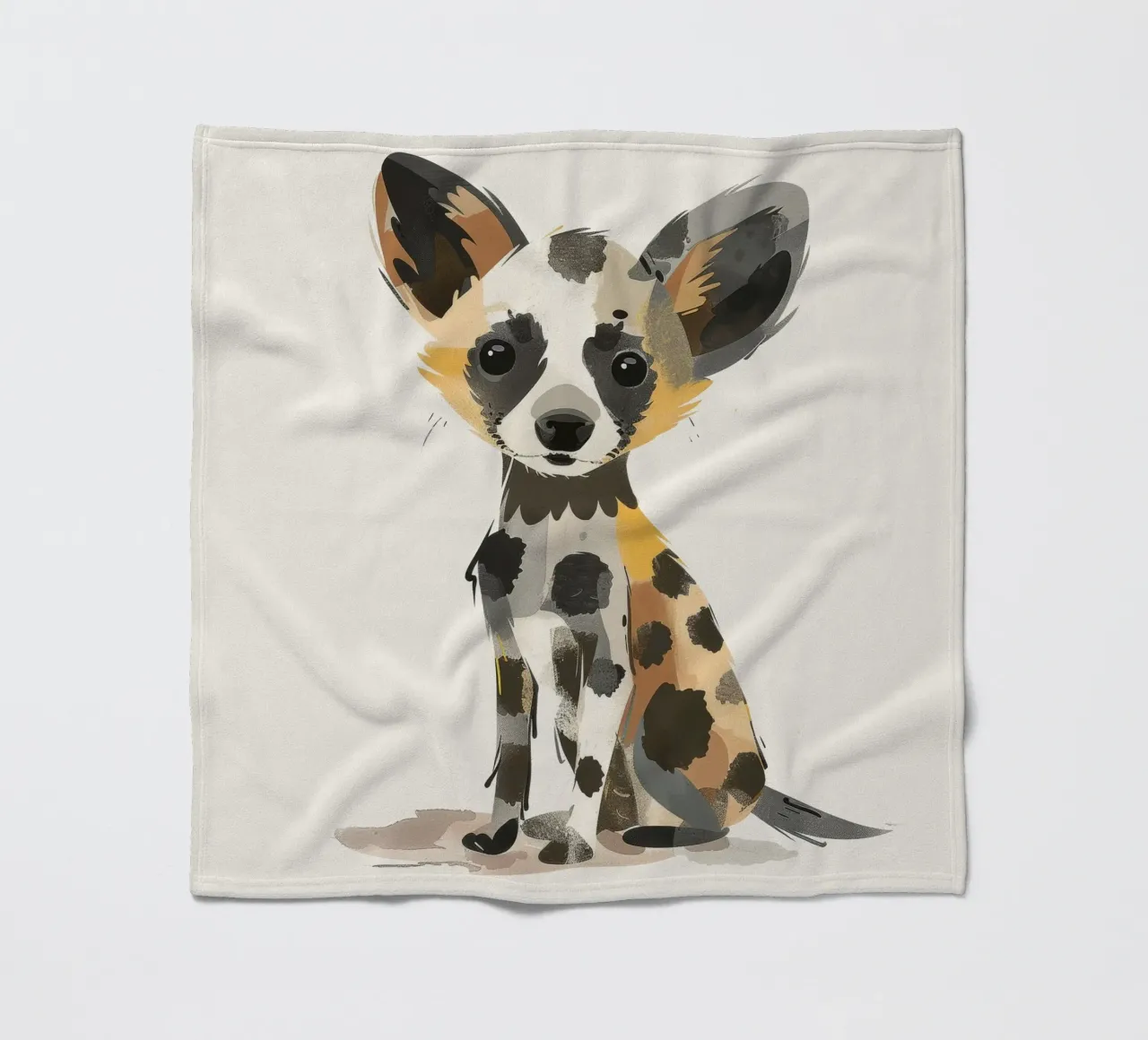 Illustrazione di un cucciolo di cane selvatico africano coperta in pile da DesignDoodle