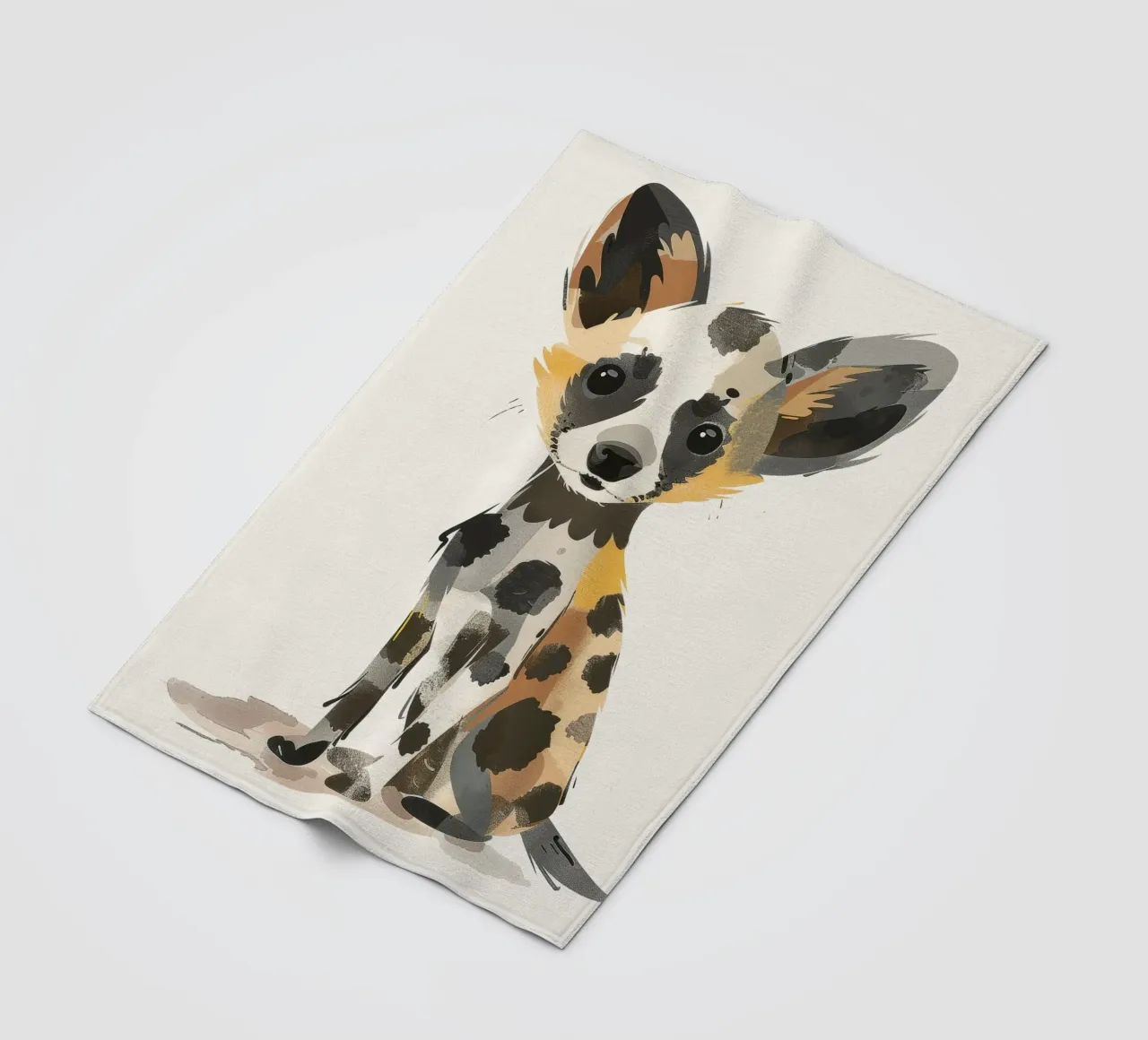 Illustrazione di un cucciolo di cane selvatico africano coperta in pile da DesignDoodle
