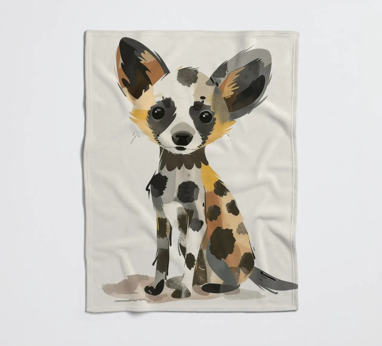 Illustrazione di un cucciolo di cane selvatico africano coperta in pile da DesignDoodle