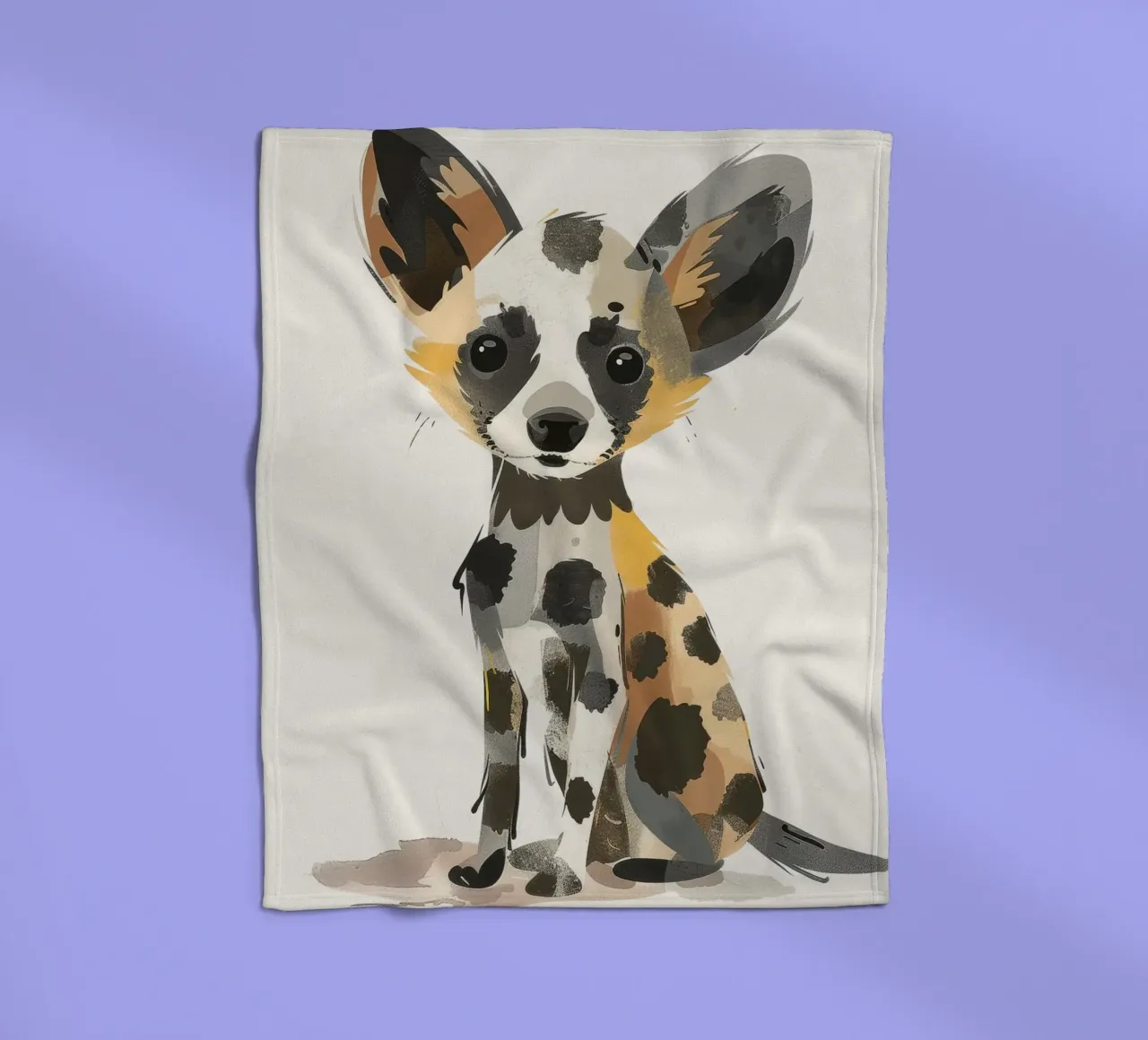Illustrazione di un cucciolo di cane selvatico africano coperta in pile da DesignDoodle