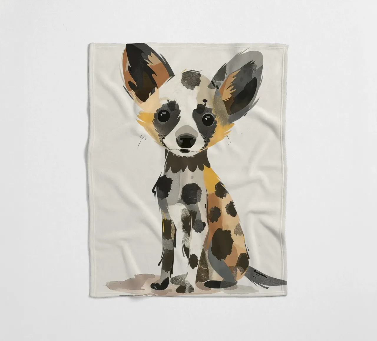 Illustrazione di un cucciolo di cane selvatico africano coperta in pile da DesignDoodle