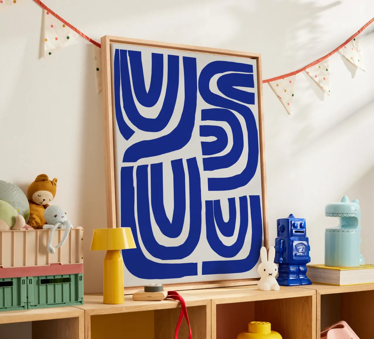 S & U blu 02 tela con Cornice a cassetta da Little Dean