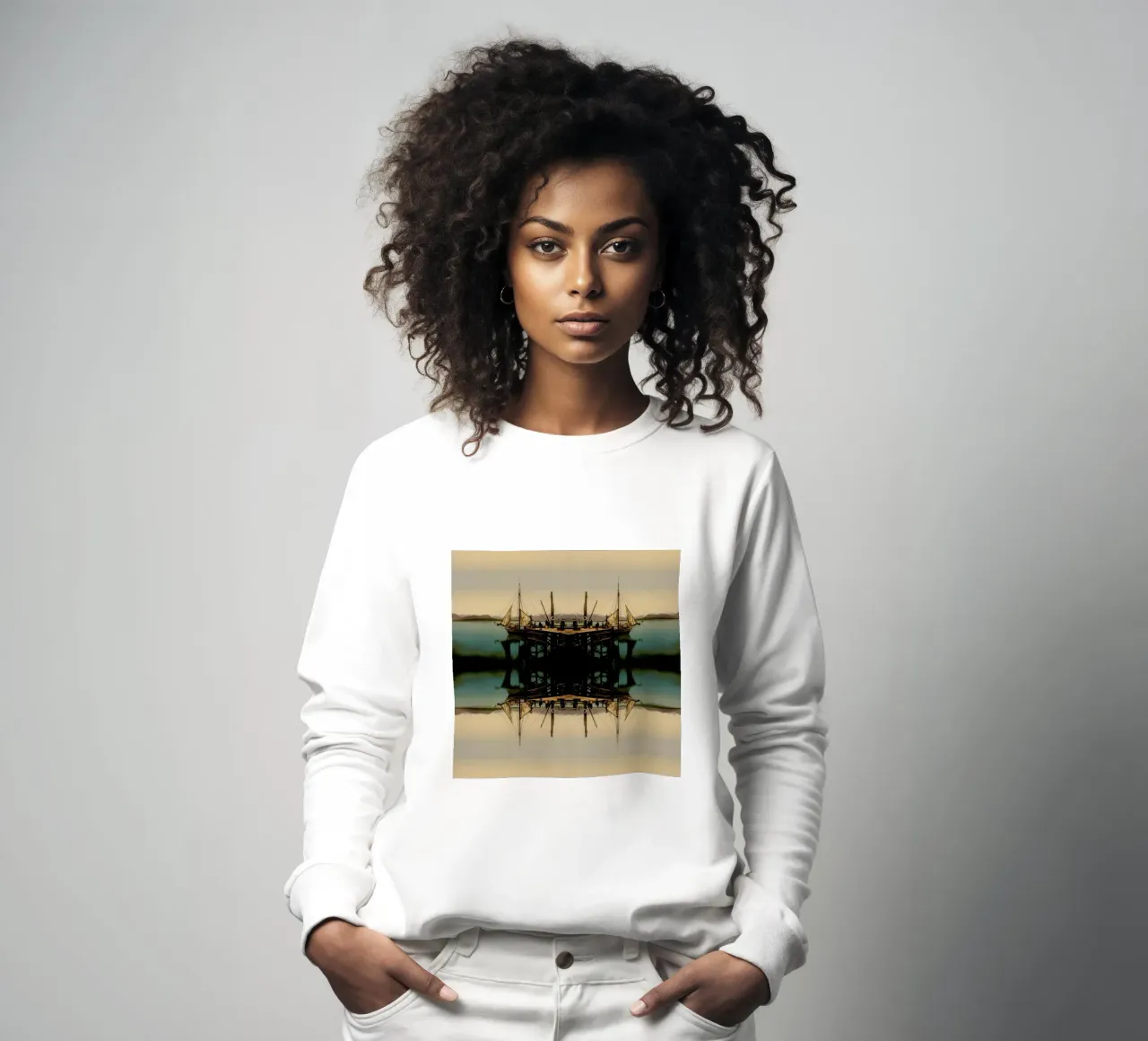 Ship sweatshirt by The Gently Unfurling Sneak