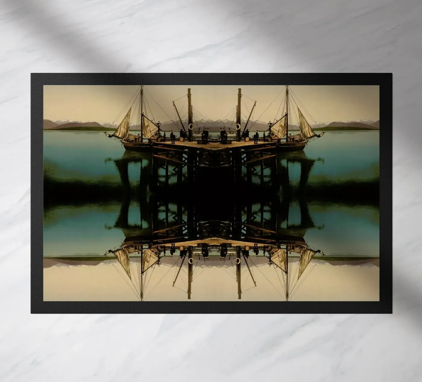 Ship doormat by The Gently Unfurling Sneak