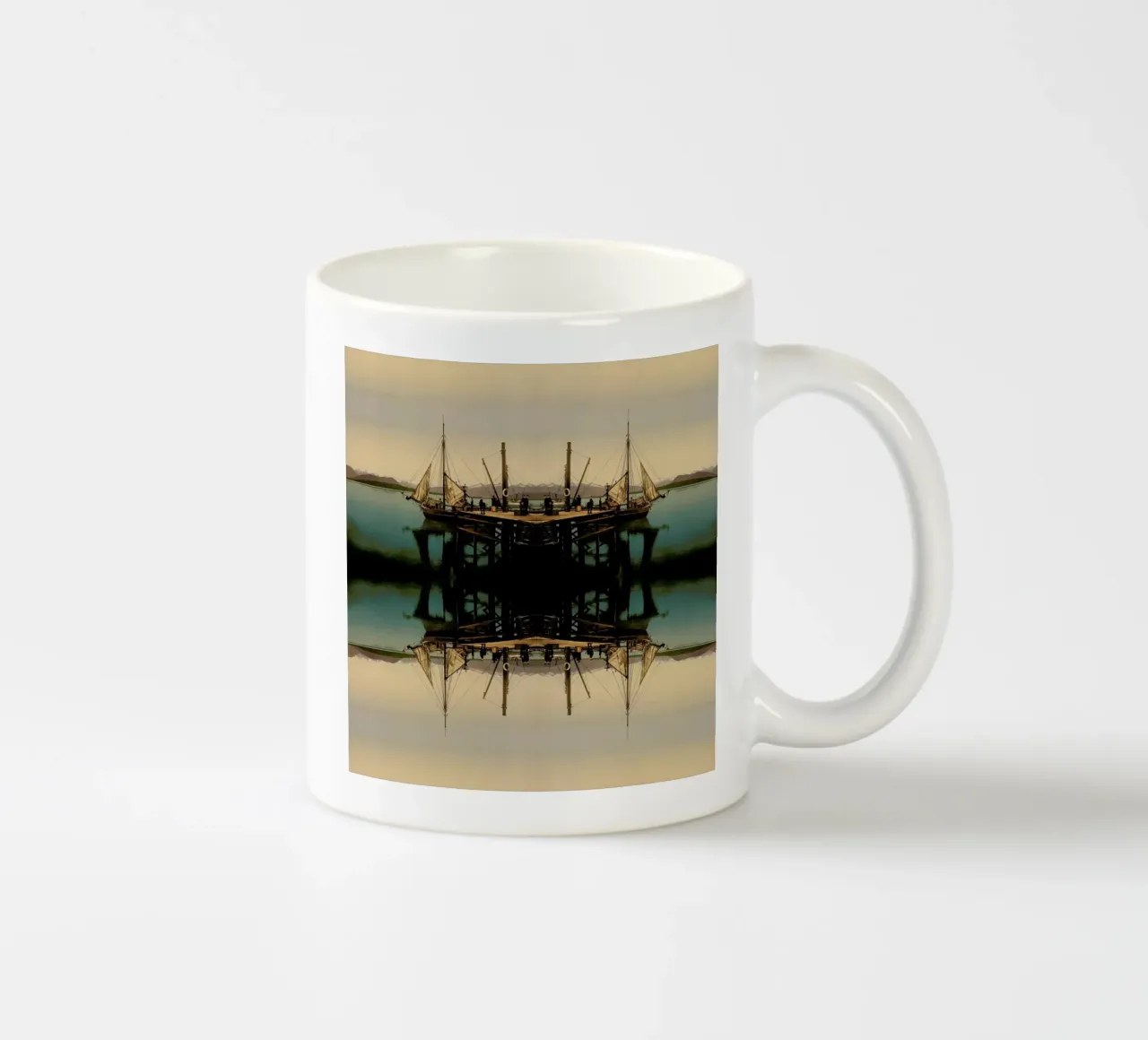 Ship tazza in ceramica da The Gently Unfurling Sneak