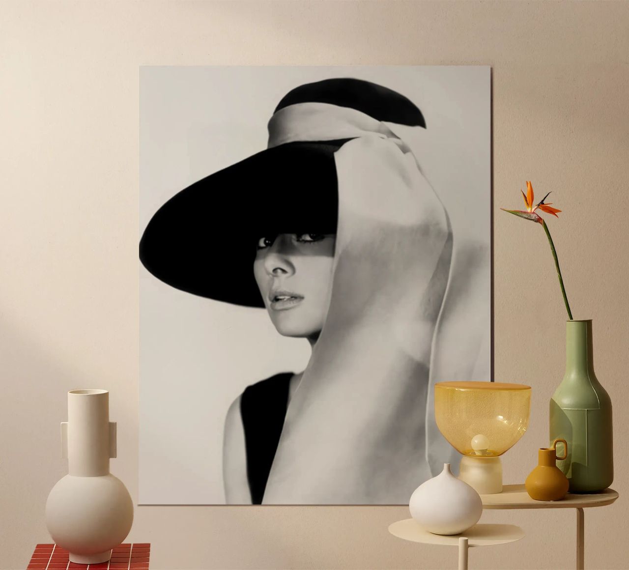 Audrey Monochrome Poster von Lorraine Mooore